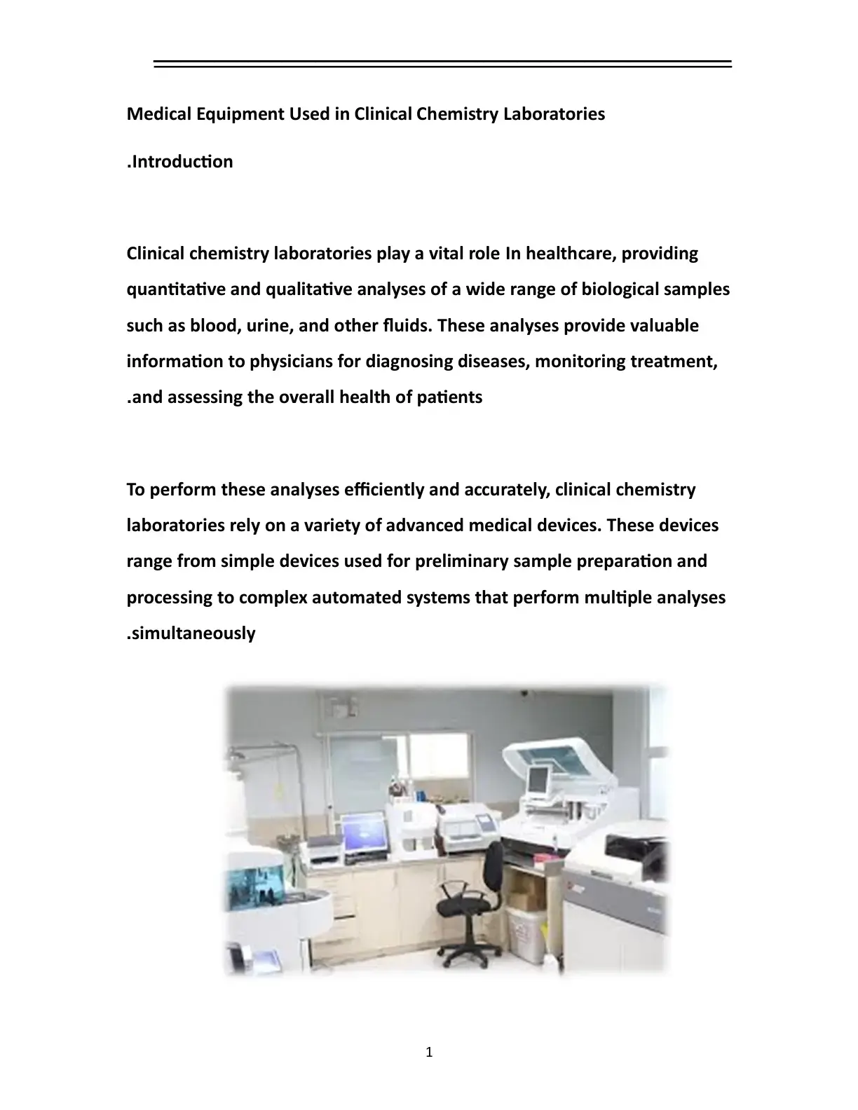 غلاف كتاب Medical Equipment Used in Clinical Chemistry Laboratories