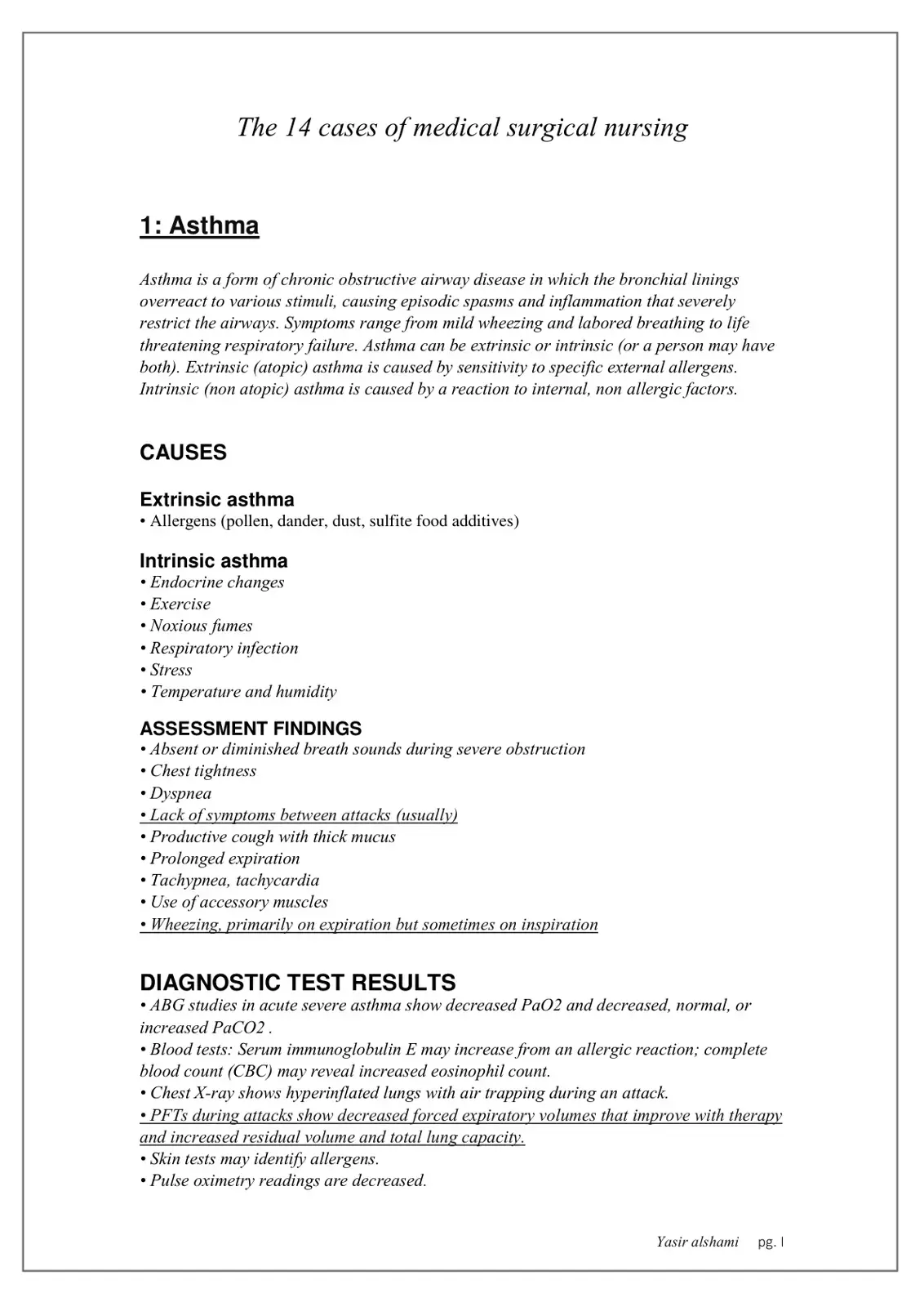 غلاف كتاب The 14 cases of medical surgical nursing