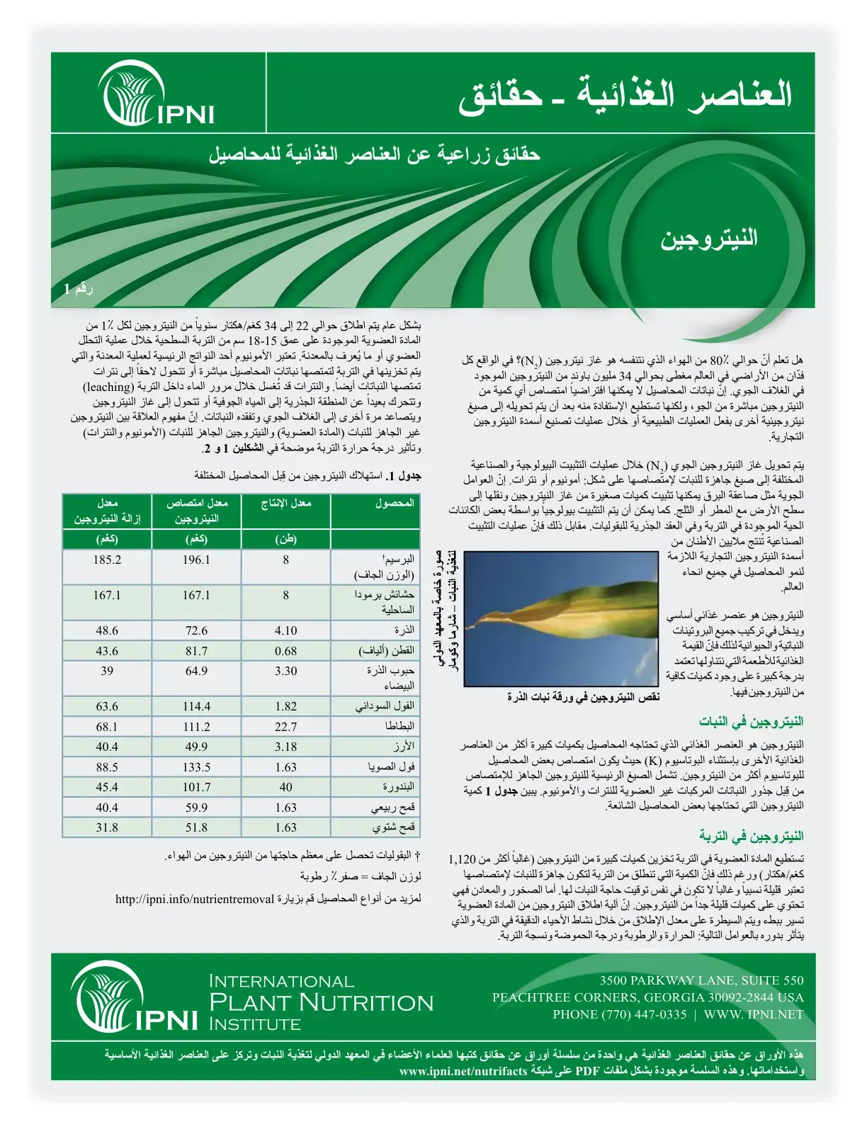 غلاف كتاب العناصر الغذائية - حقائق: النيتروجين