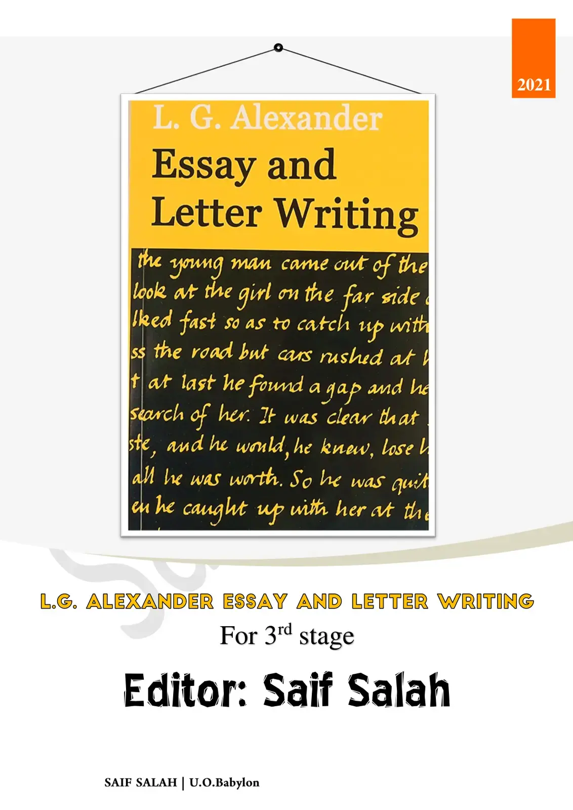 غلاف كتاب L.G. Alexander: Essay and Letter Writing
