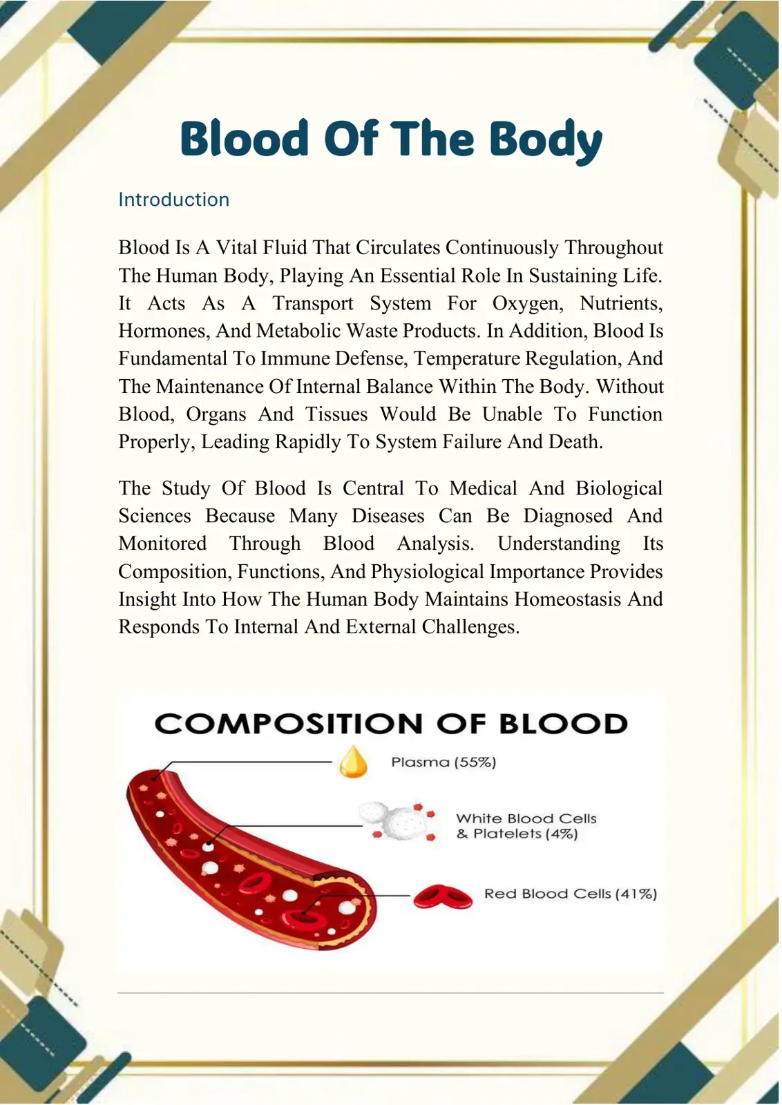 غلاف كتاب Blood of the Body