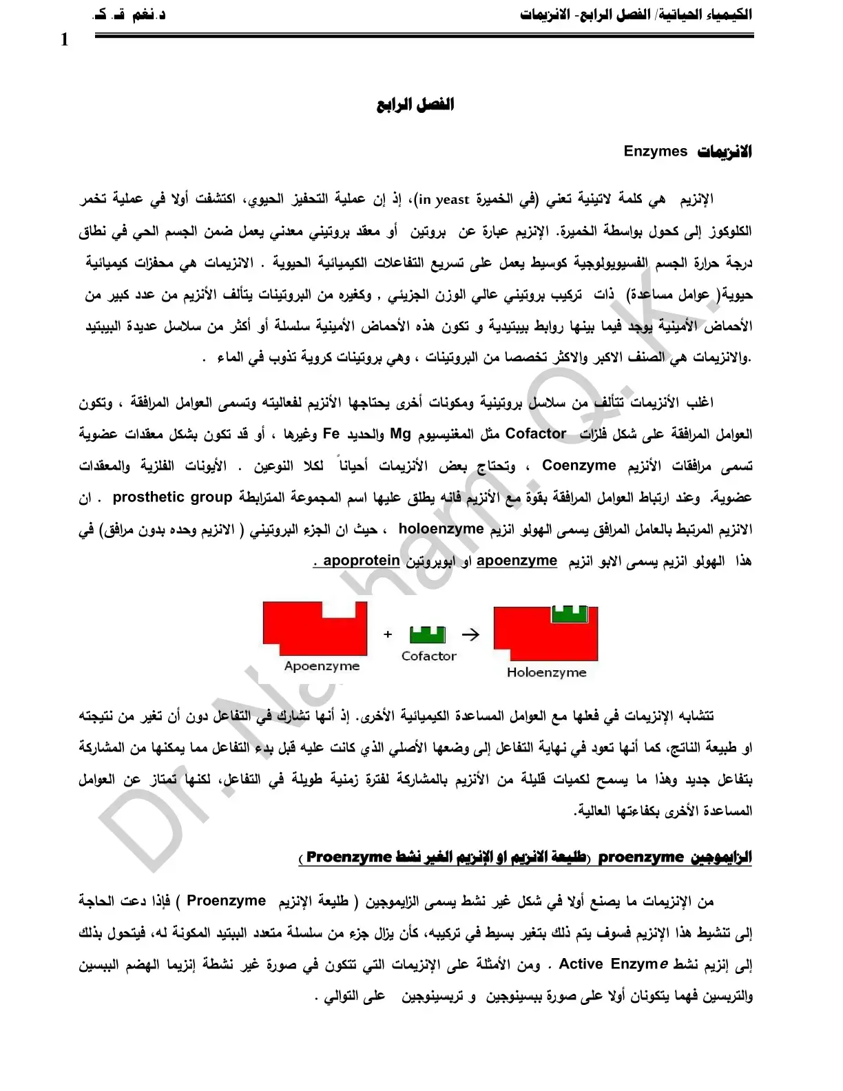 غلاف كتاب الانزيمات Enzymes