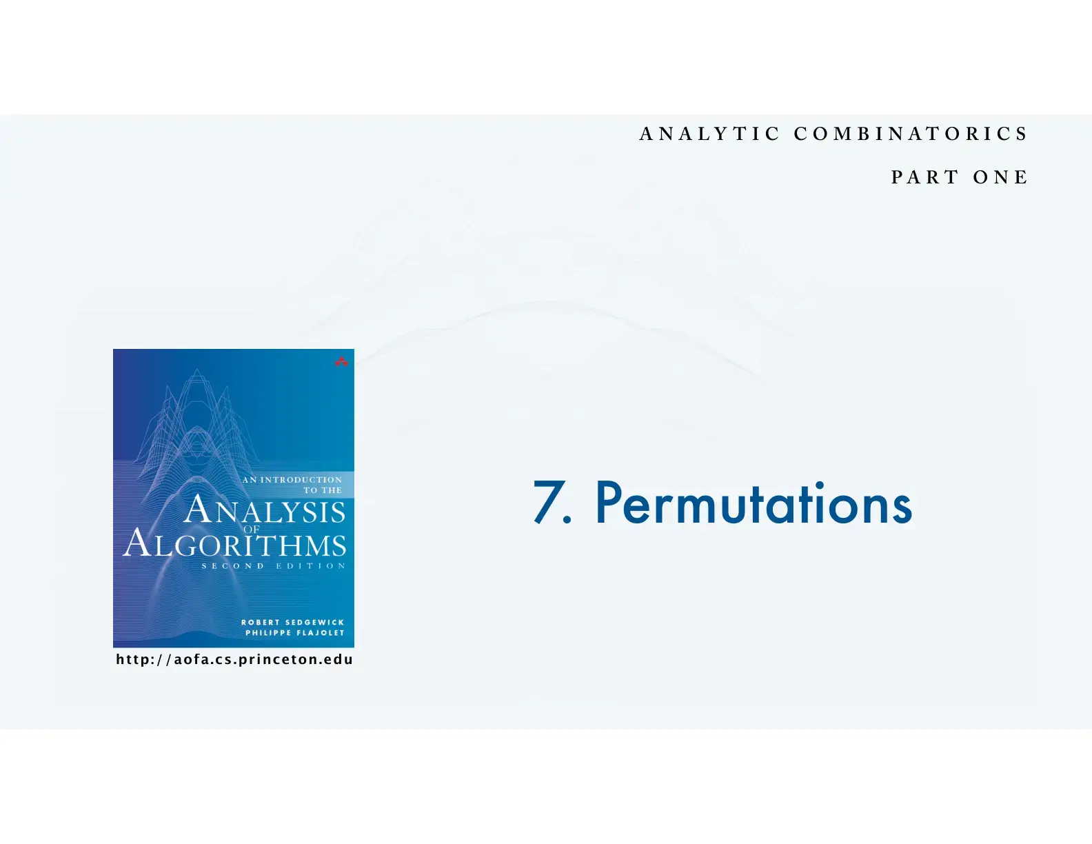 غلاف كتاب An Introduction to the Analysis of Algorithms