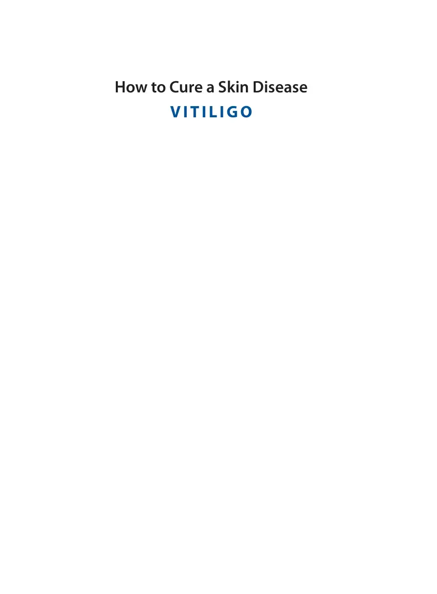 غلاف كتاب How to Cure a Skin Disease VITILIGO