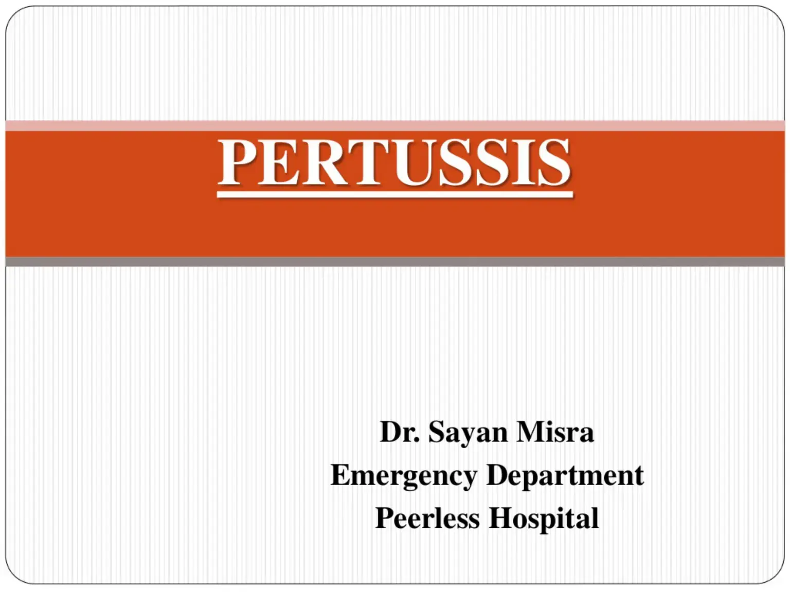 غلاف كتاب PERTUSSIS