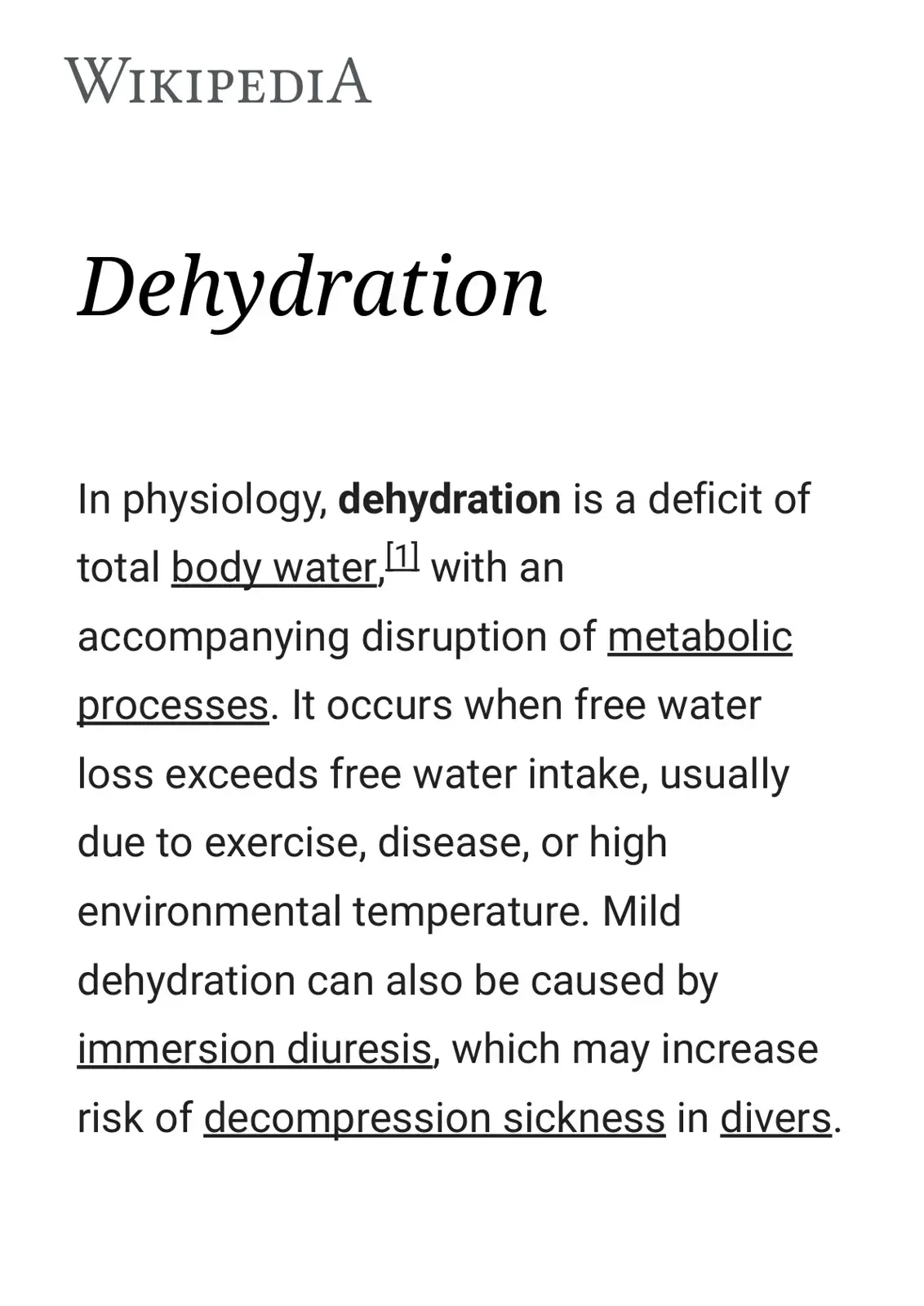 غلاف كتاب Dehydration