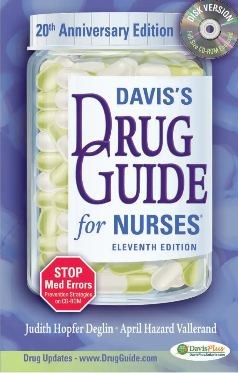 غلاف كتاب DAVIS'S DRUG GUIDE for NURSES