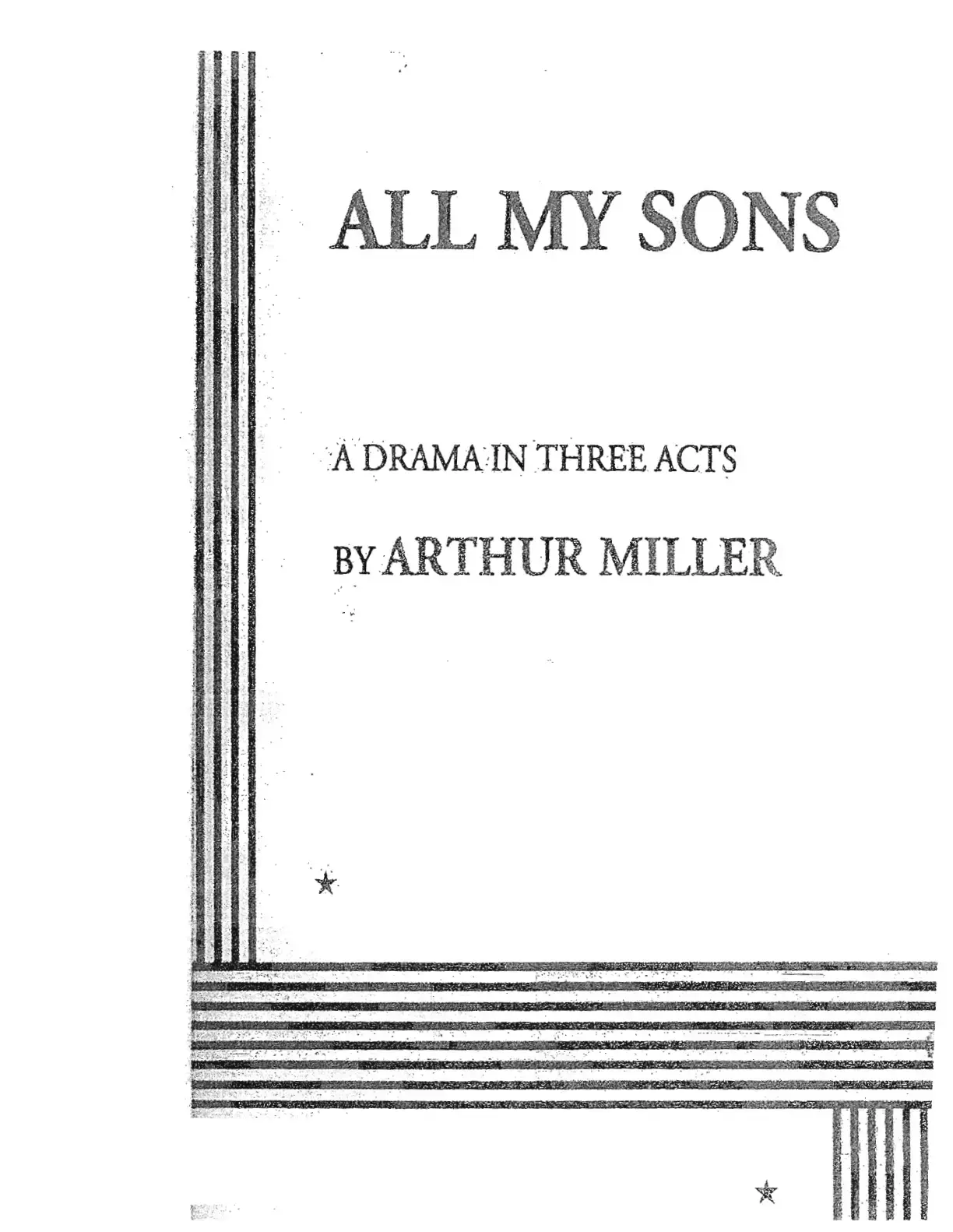 غلاف كتاب All My Sons