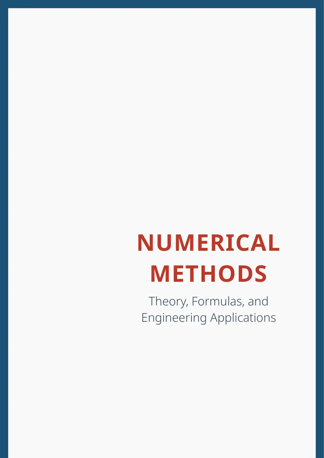 غلاف كتاب Numerical Methods