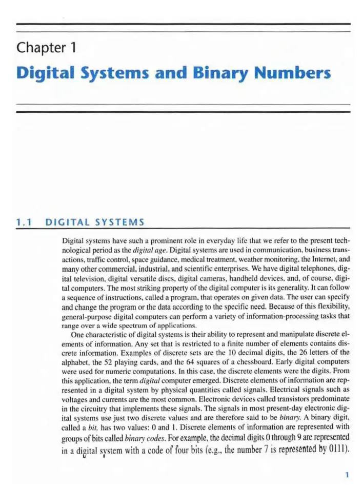 غلاف كتاب Digital Systems and Binary Numbers