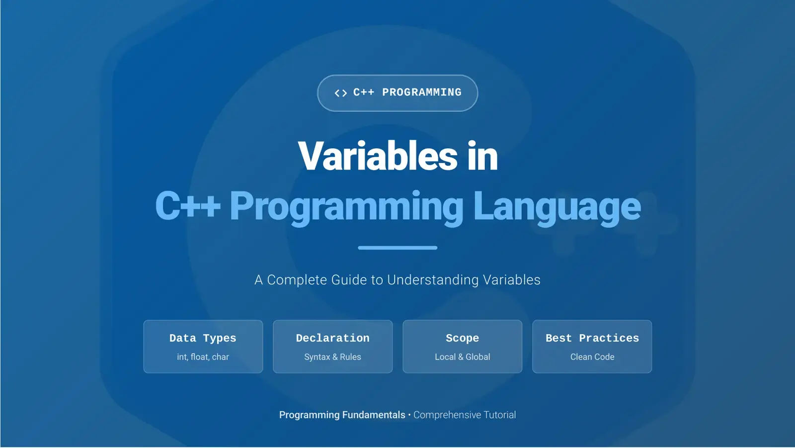 غلاف كتاب C++ Programming: Variables in C++ Programming Language