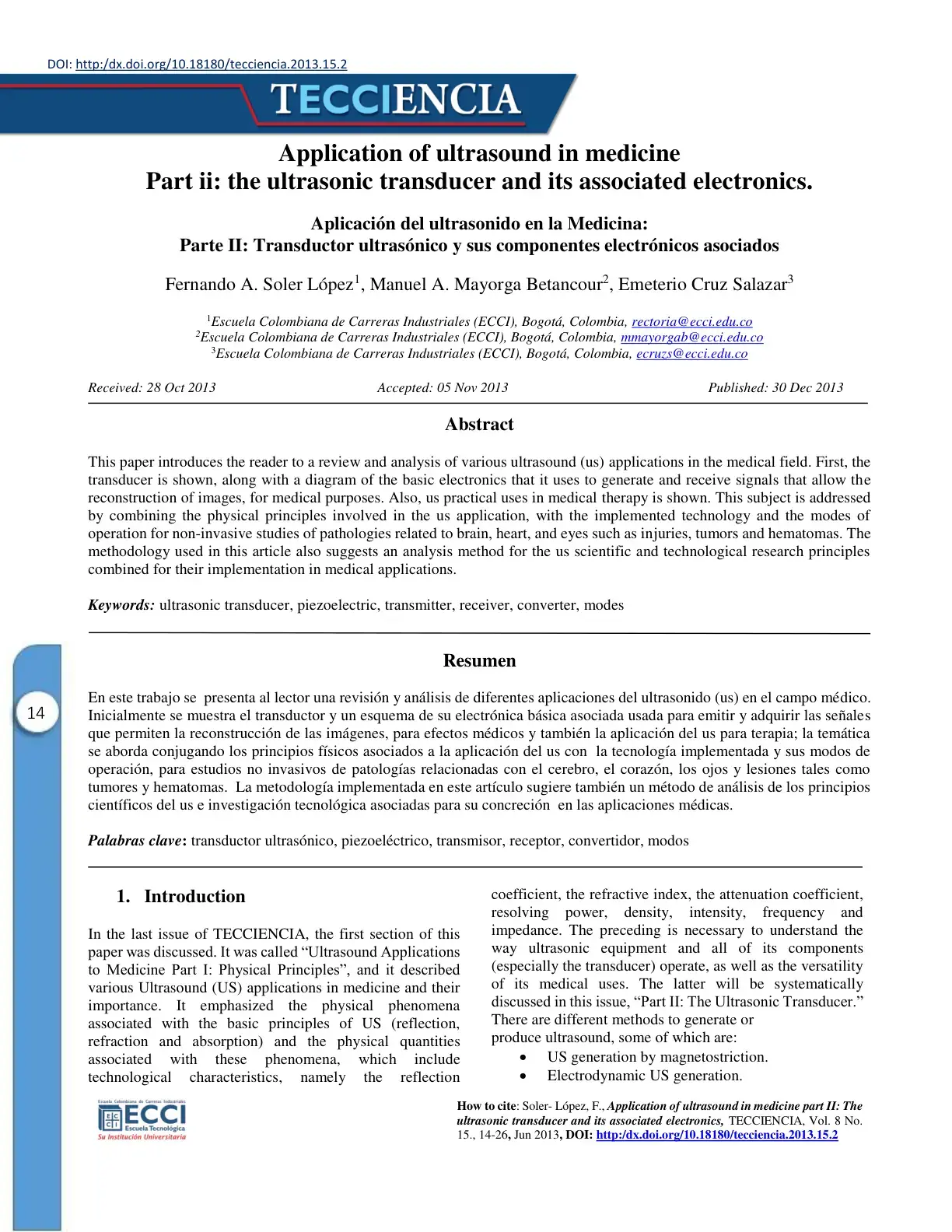 غلاف كتاب Application of ultrasound in medicine Part ii: the ultrasonic transducer and its associated electronics.
