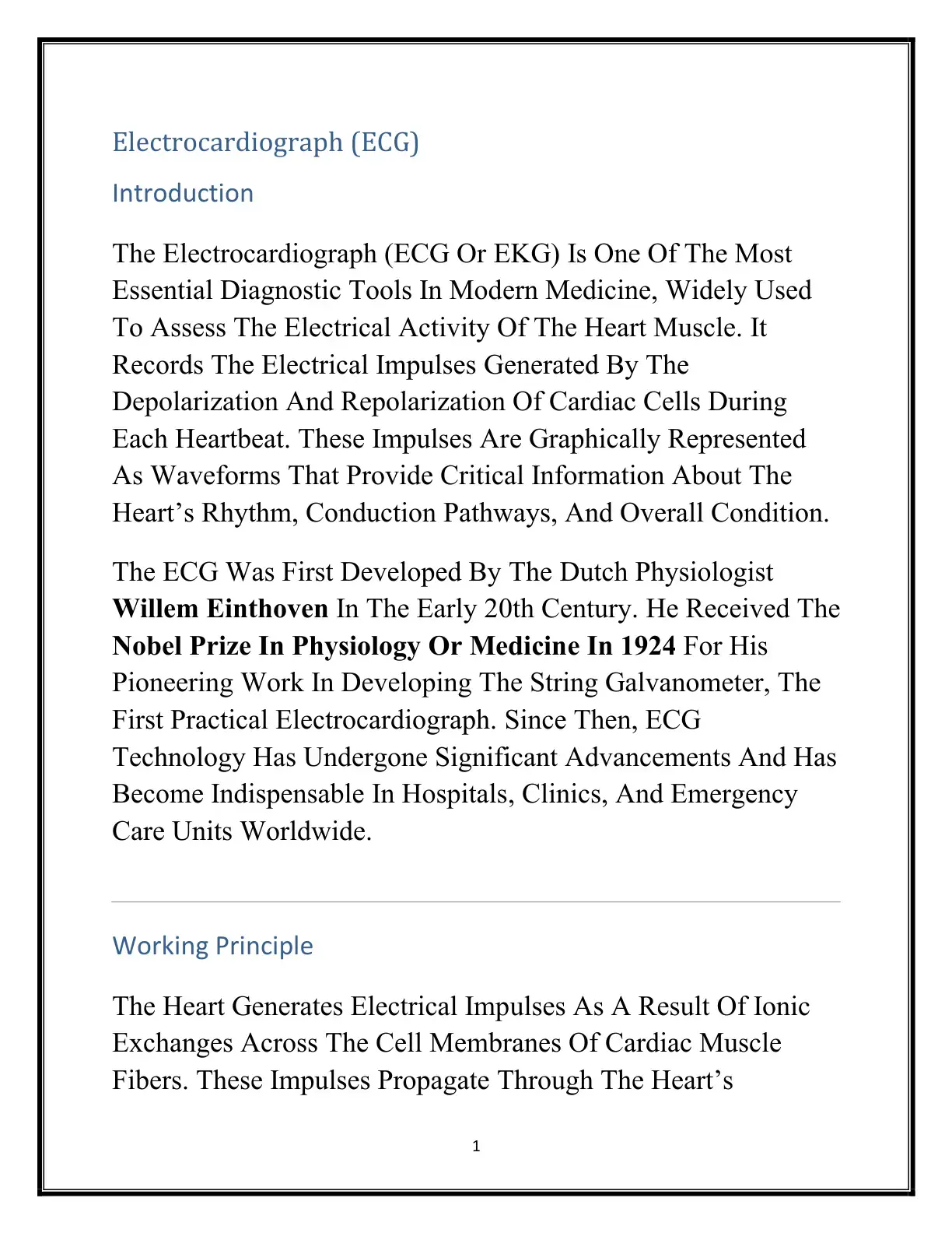 غلاف كتاب Electrocardiograph (ECG)