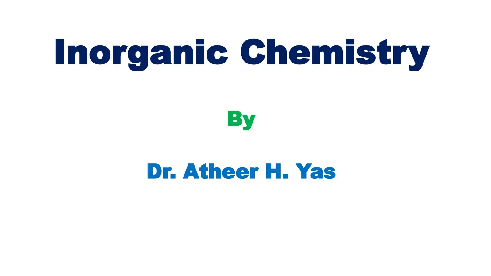 غلاف كتاب Inorganic Chemistry