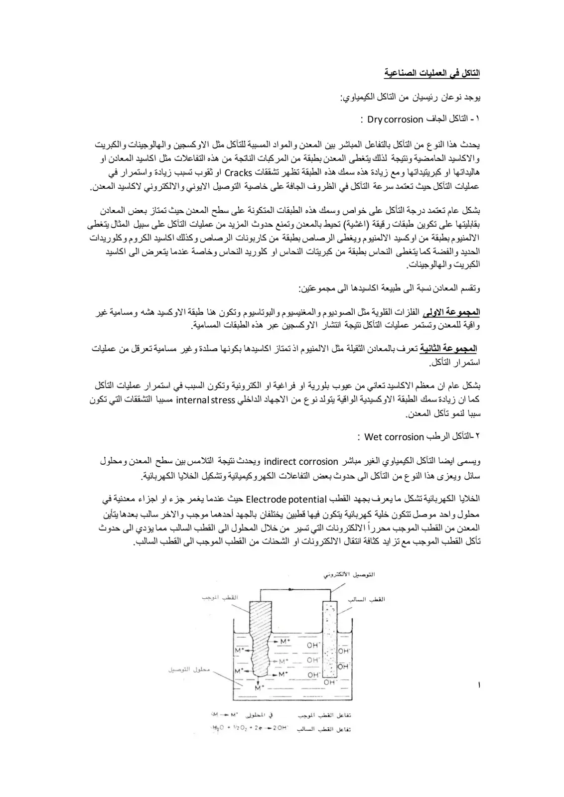 غلاف كتاب التآكل في العمليات الصناعية