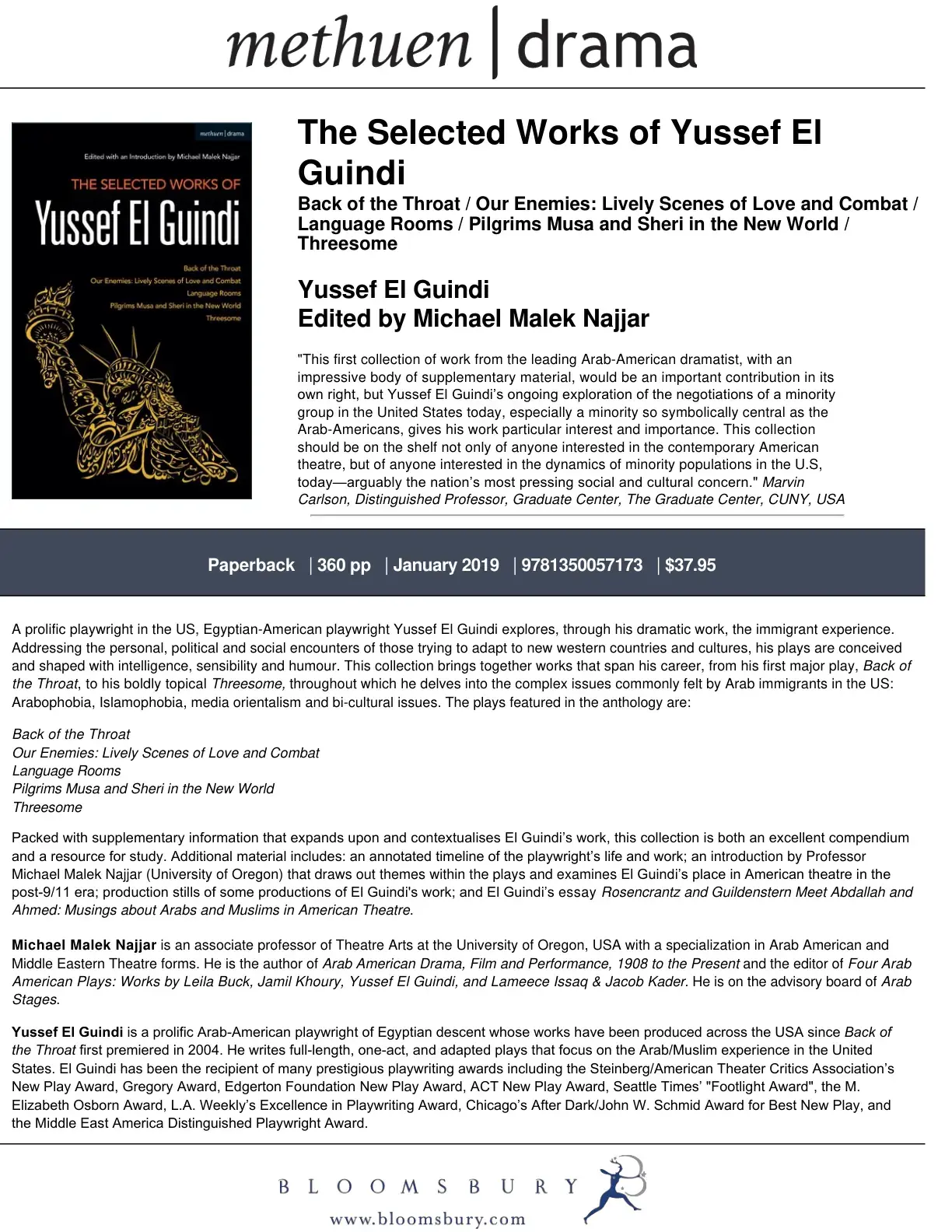 غلاف كتاب THE SELECTED WORKS OF Yussef El Guindi