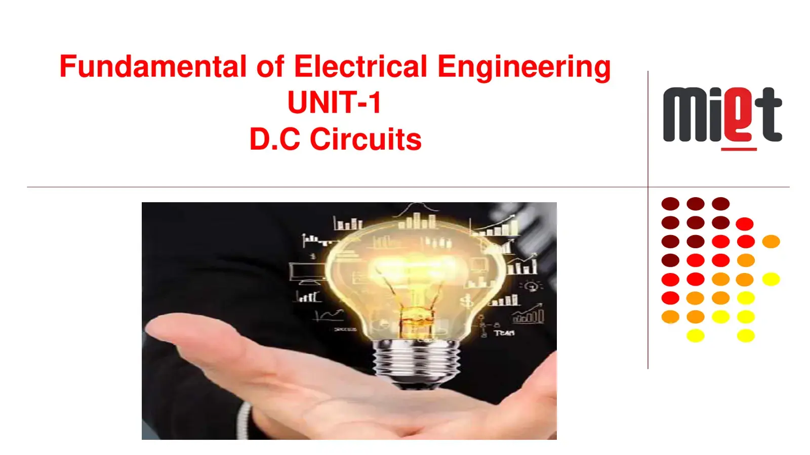 غلاف كتاب Fundamental of Electrical Engineering - UNIT-1: D.C Circuits
