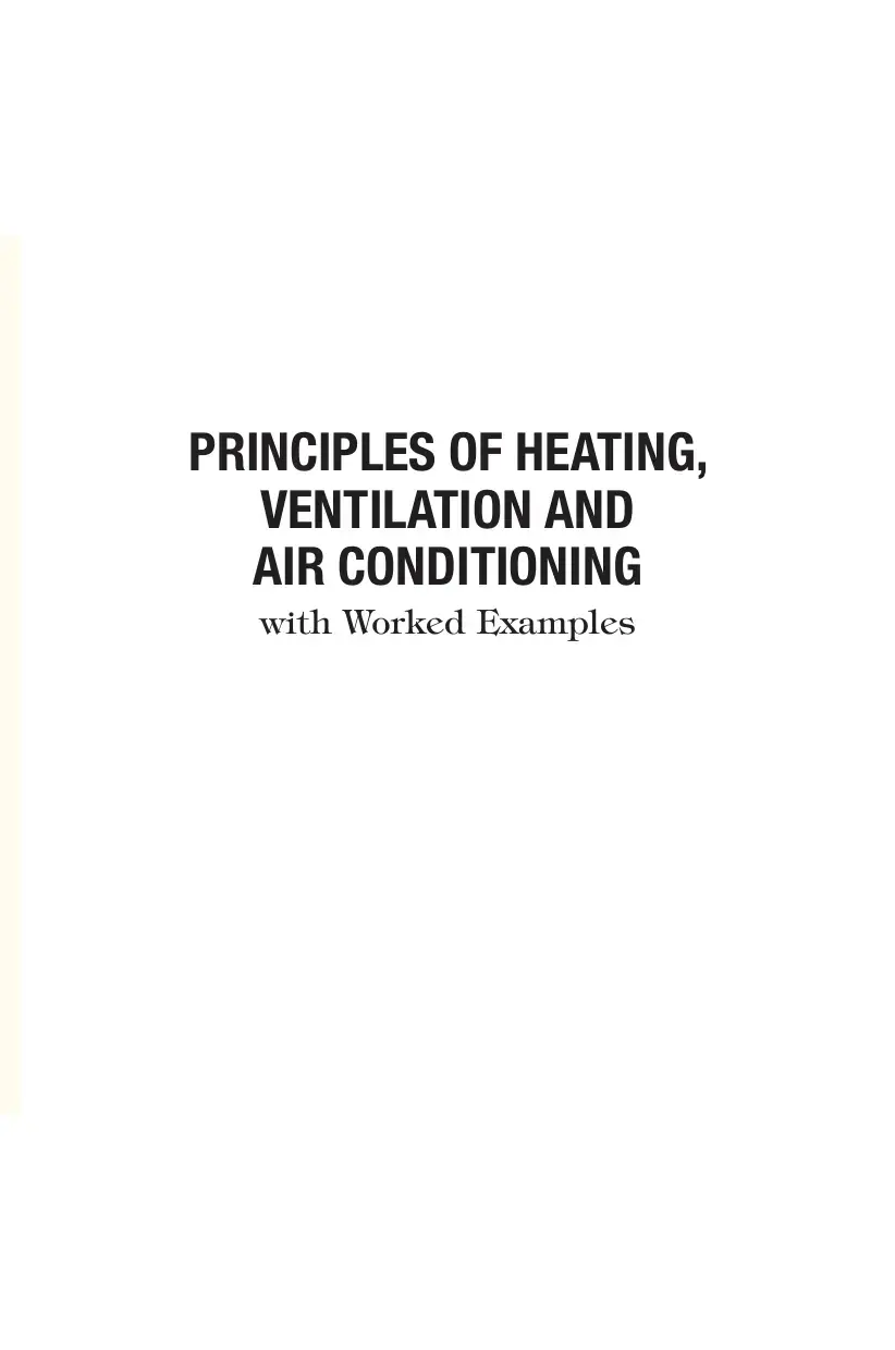 غلاف كتاب PRINCIPLES OF HEATING, VENTILATION AND AIR CONDITIONING with Worked Examples