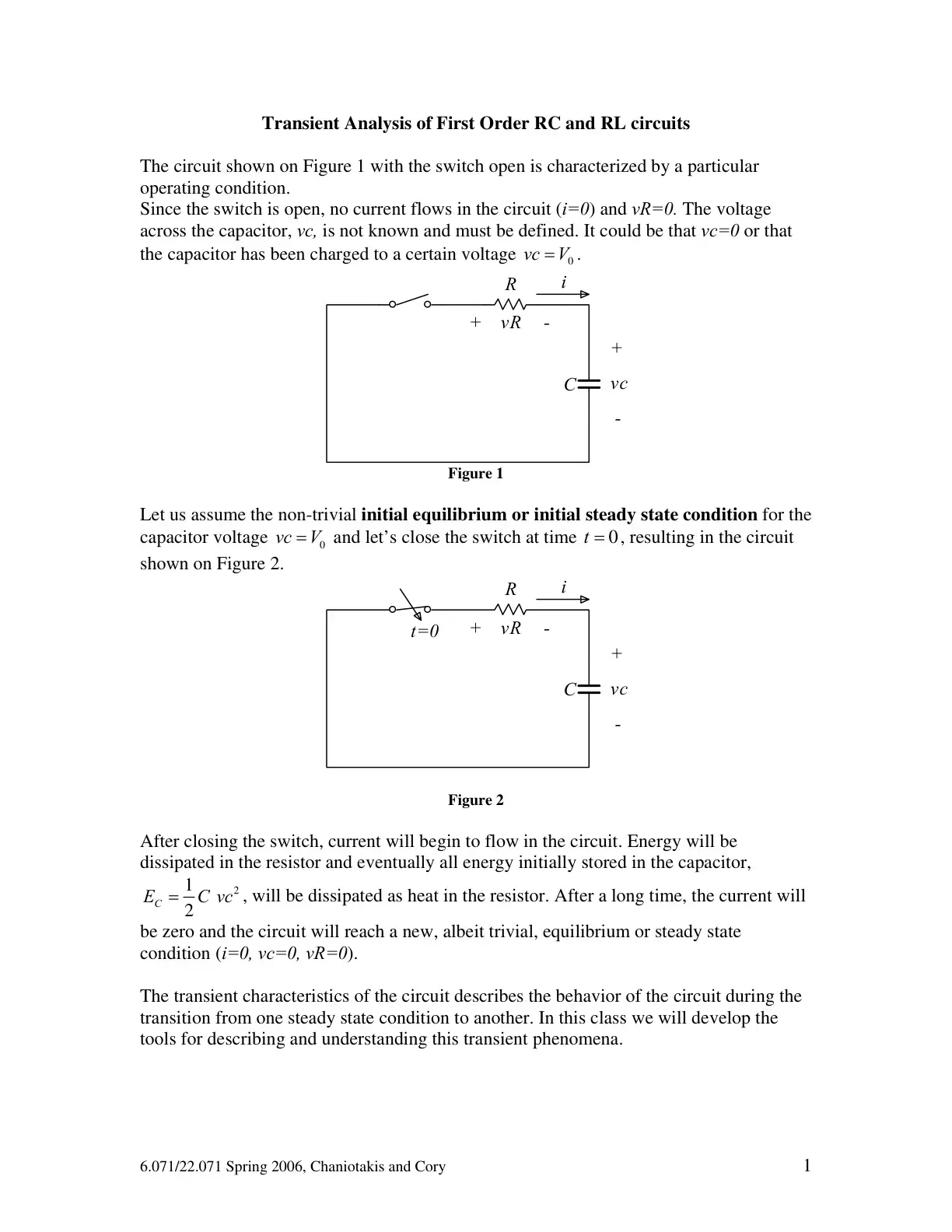 غلاف كتاب Transient Analysis of First Order RC and RL circuits
