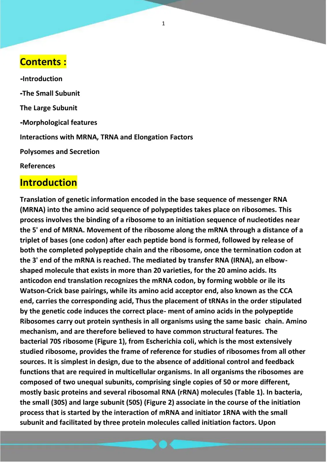 غلاف كتاب The Ribosome: Protein Synthesis
