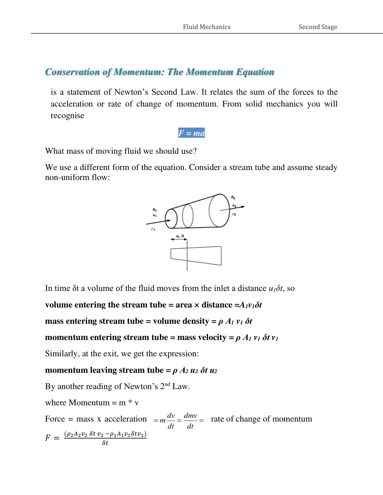 غلاف كتاب Fluid Mechanics: Conservation of Momentum