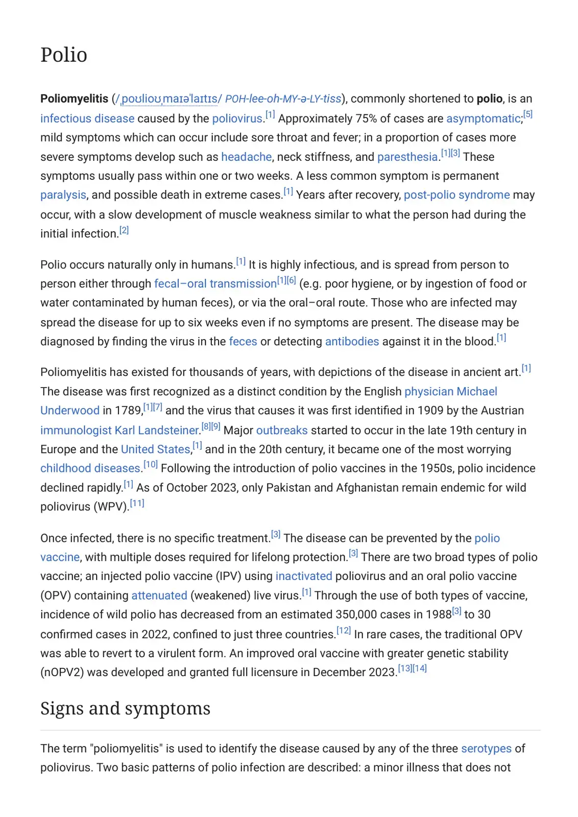 غلاف كتاب Polio (Poliomyelitis)
