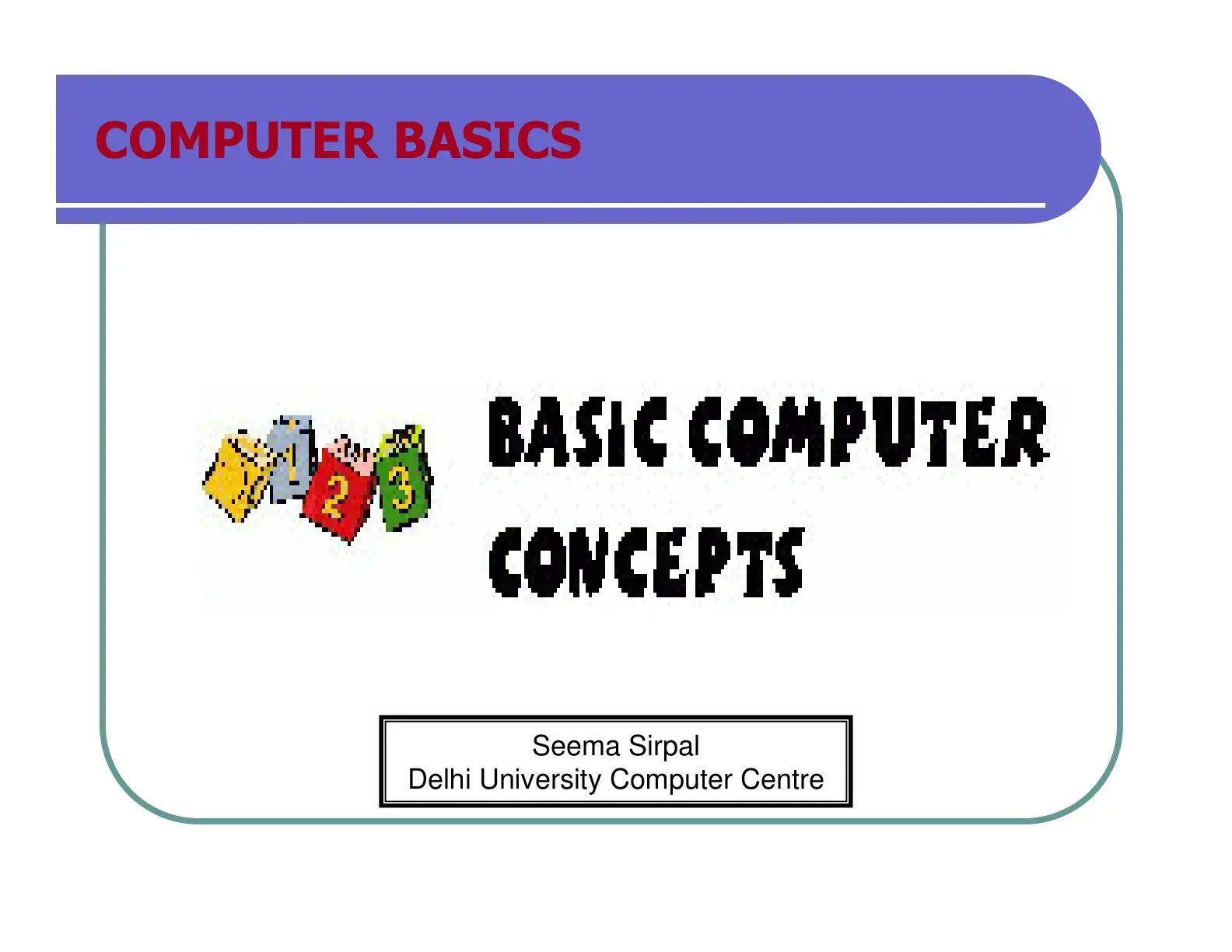 غلاف كتاب Computer Basics
