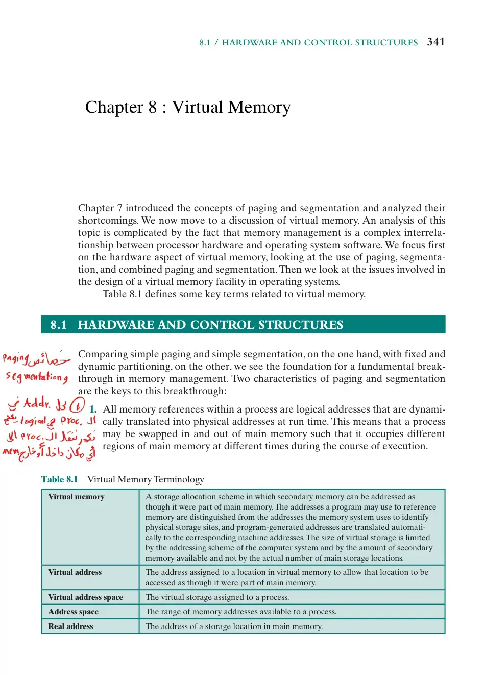 غلاف كتاب Computer Architecture, Chapter 8: Virtual Memory