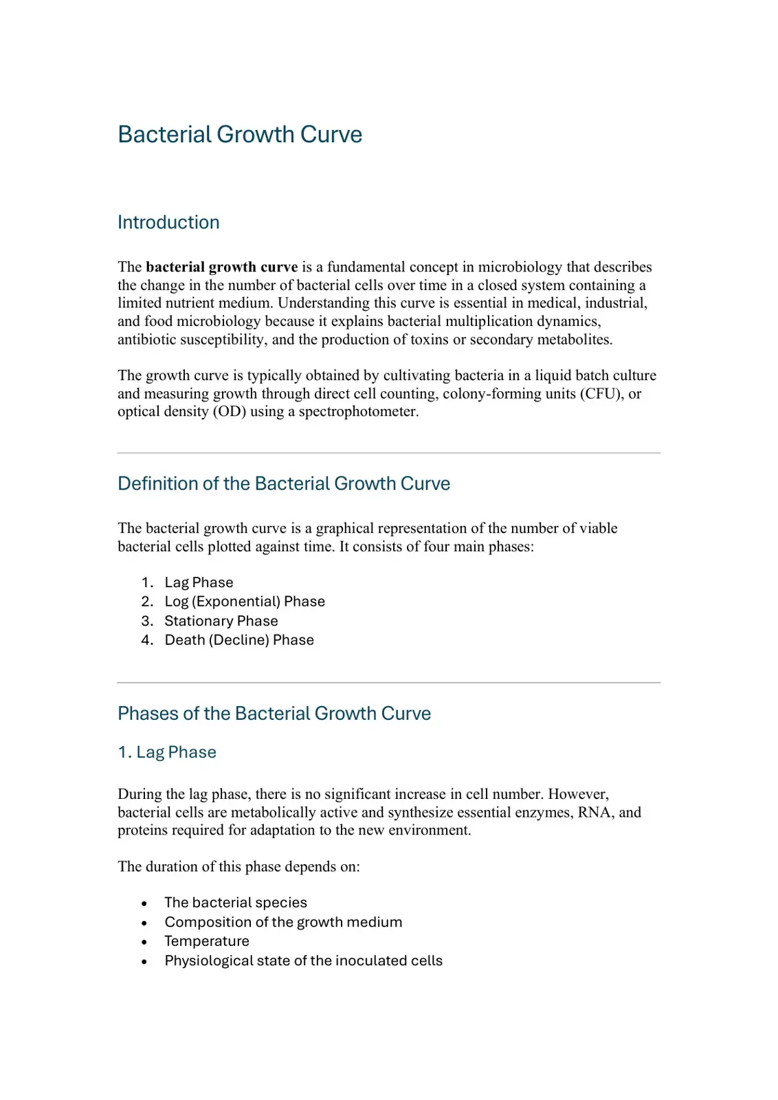غلاف كتاب Bacterial Growth Curve