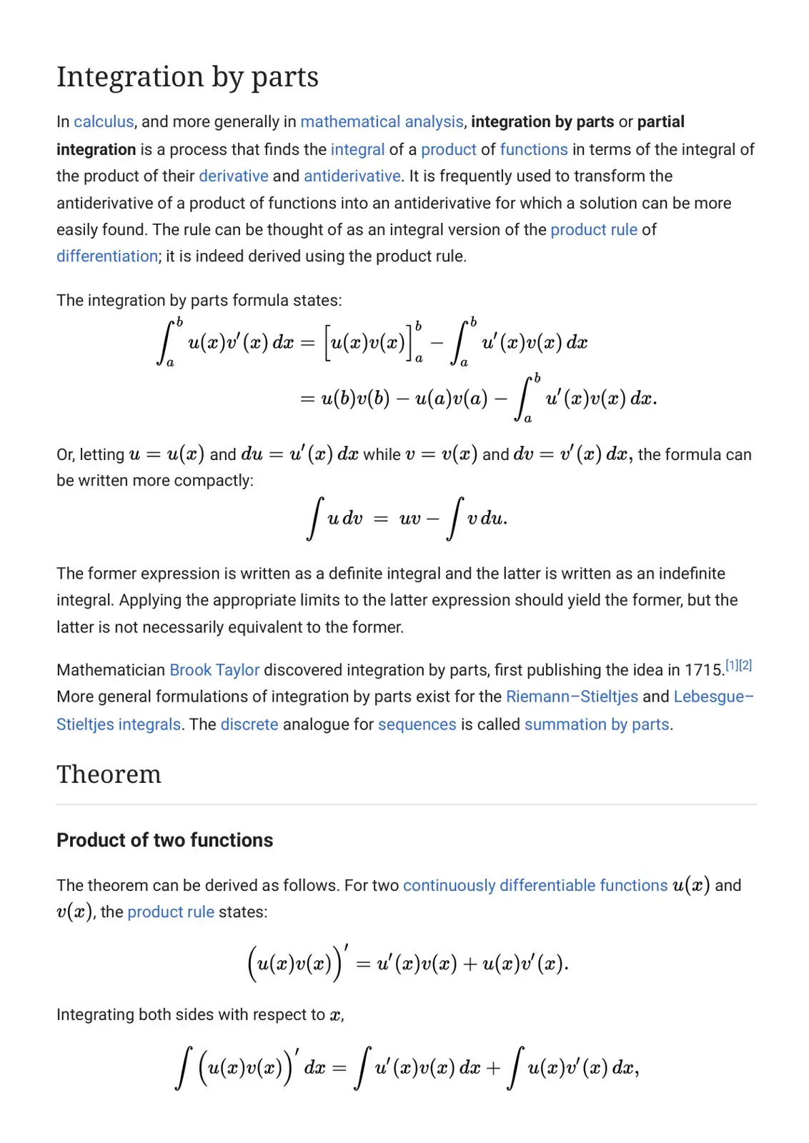 غلاف كتاب Integration by Parts
