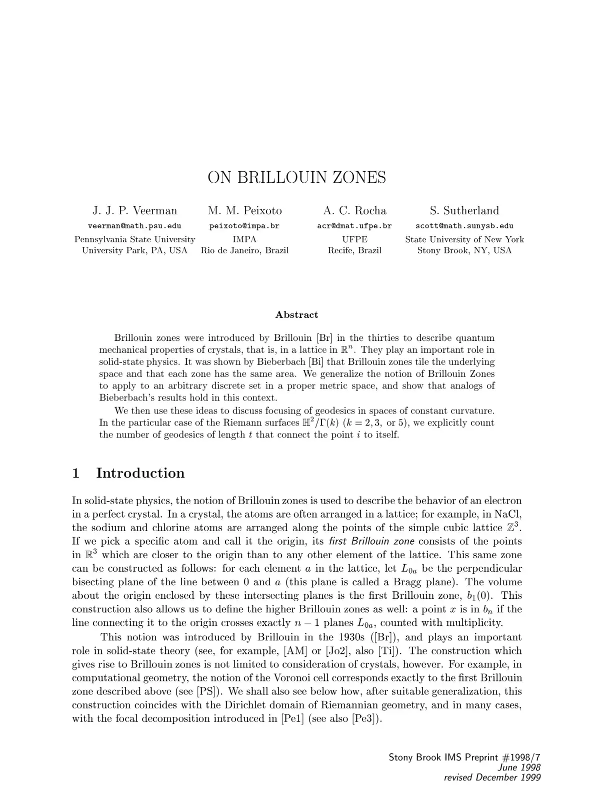 غلاف كتاب On Brillouin Zones