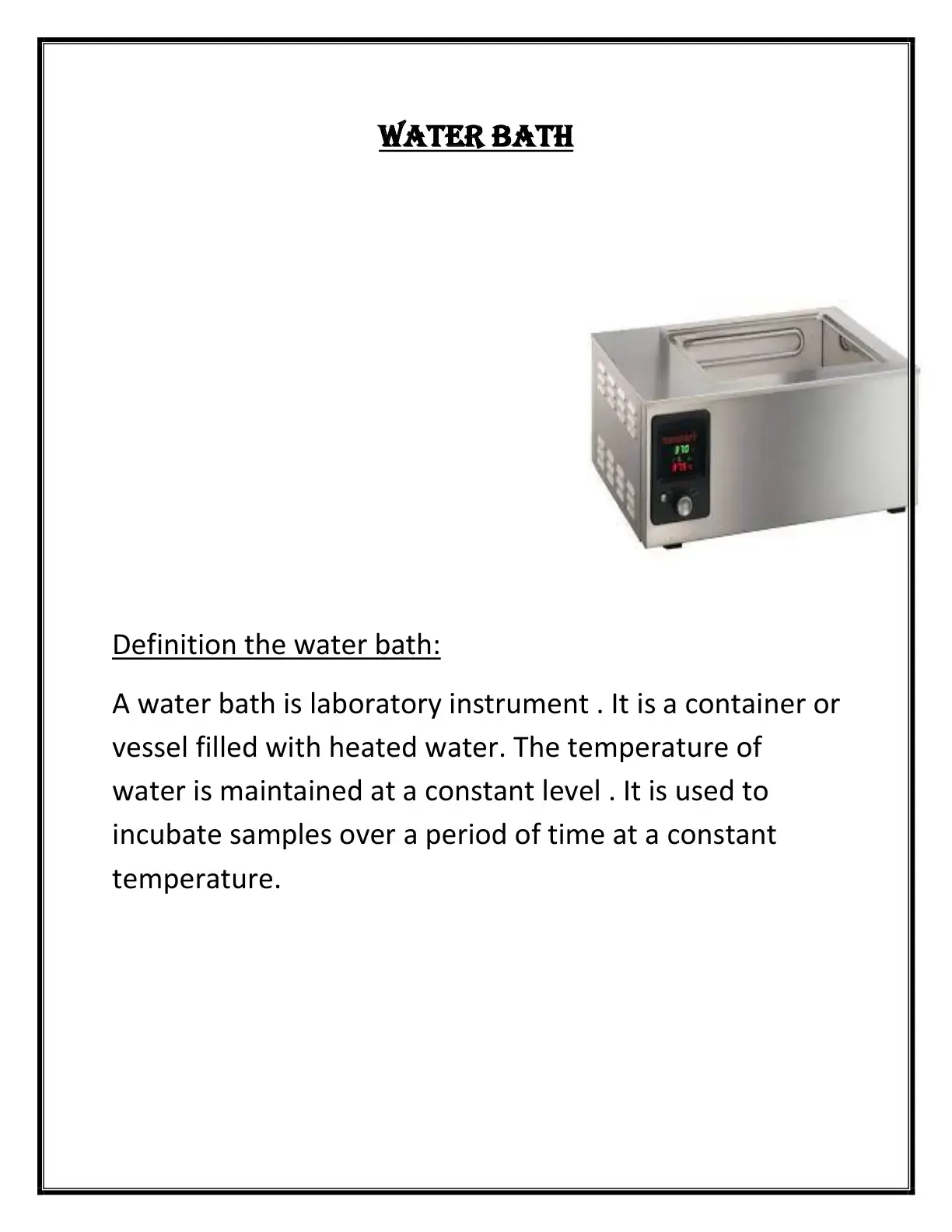 غلاف كتاب WATER BATH