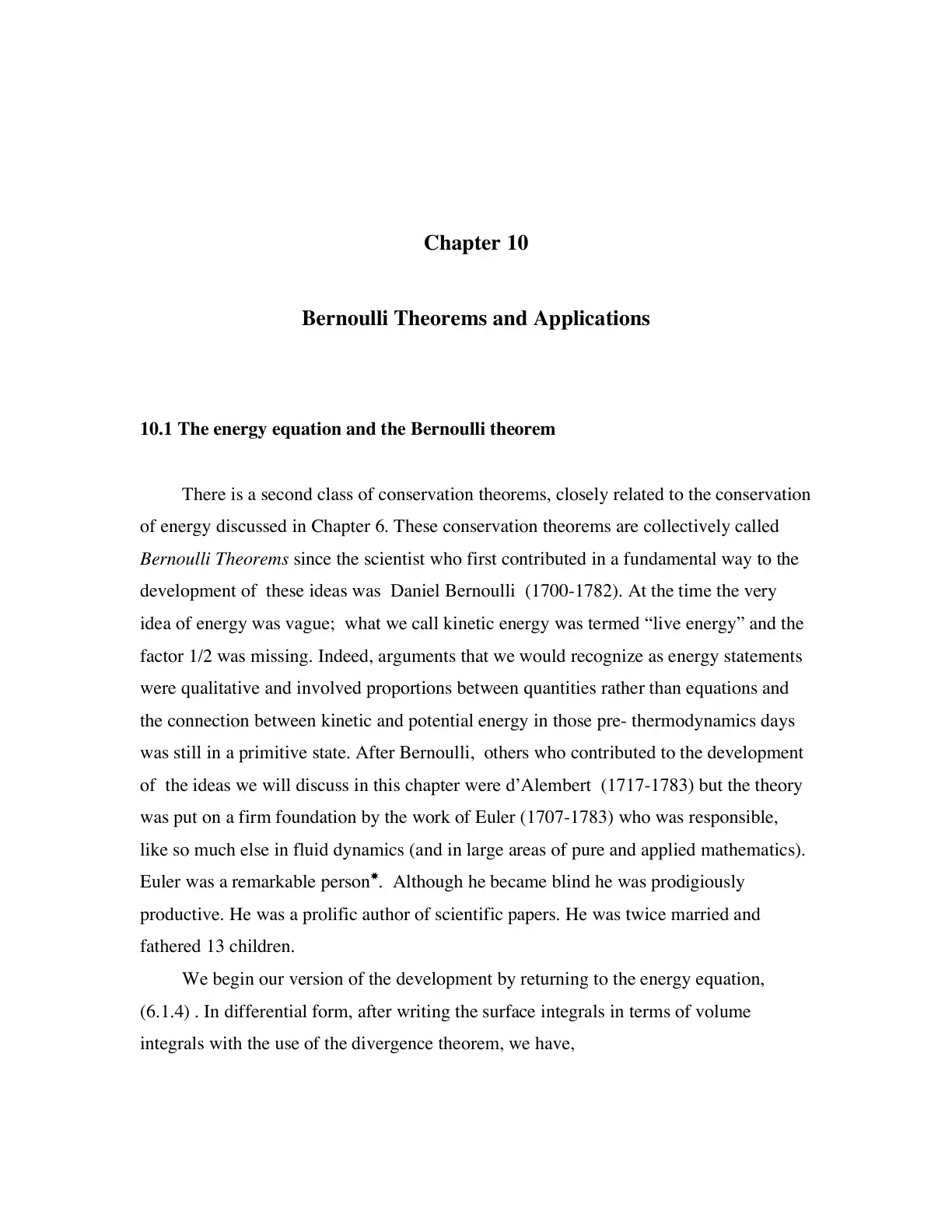 غلاف كتاب Chapter 10: Bernoulli Theorems and Applications