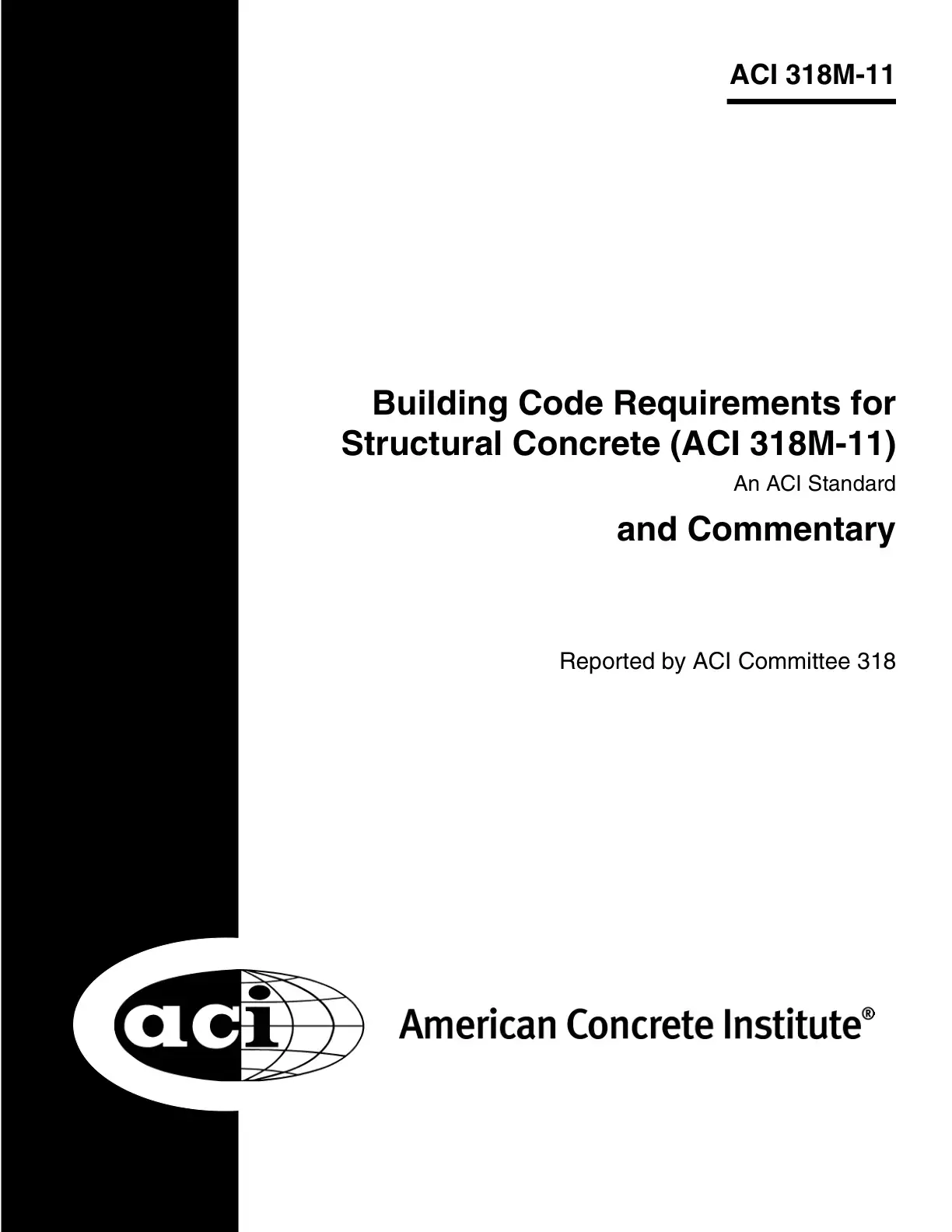 غلاف كتاب Building Code Requirements for Structural Concrete (ACI 318M-11)