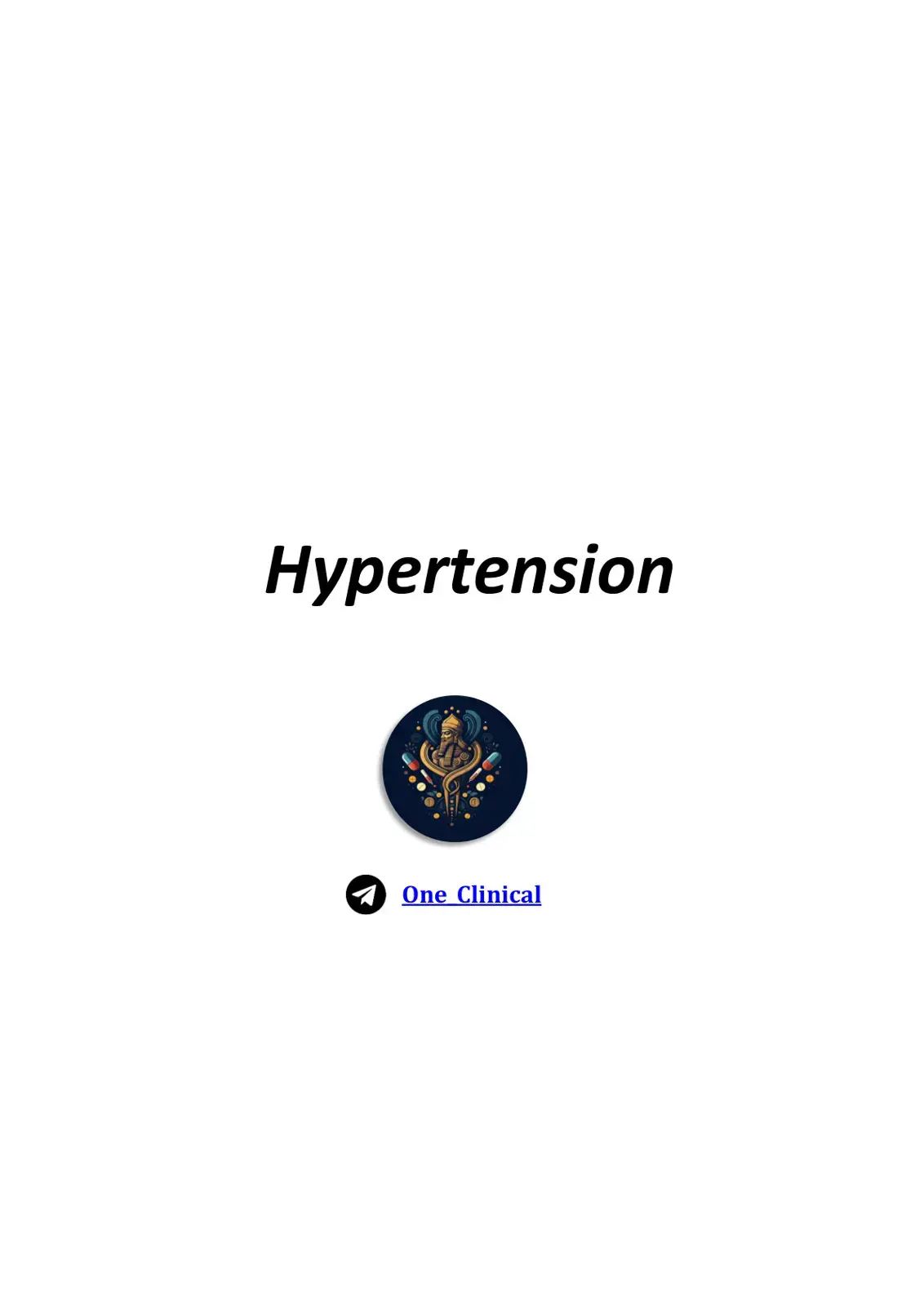 غلاف كتاب Hypertension One Clinical