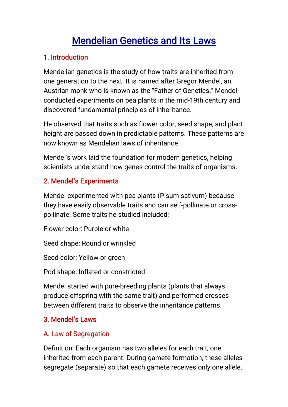 غلاف كتاب Mendelian Genetics and Its Laws