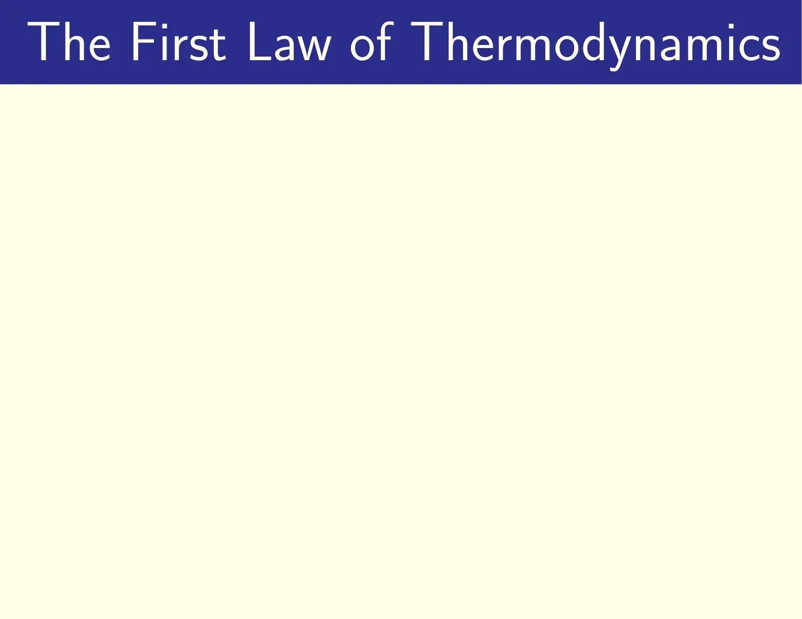 غلاف كتاب The First Law of Thermodynamics