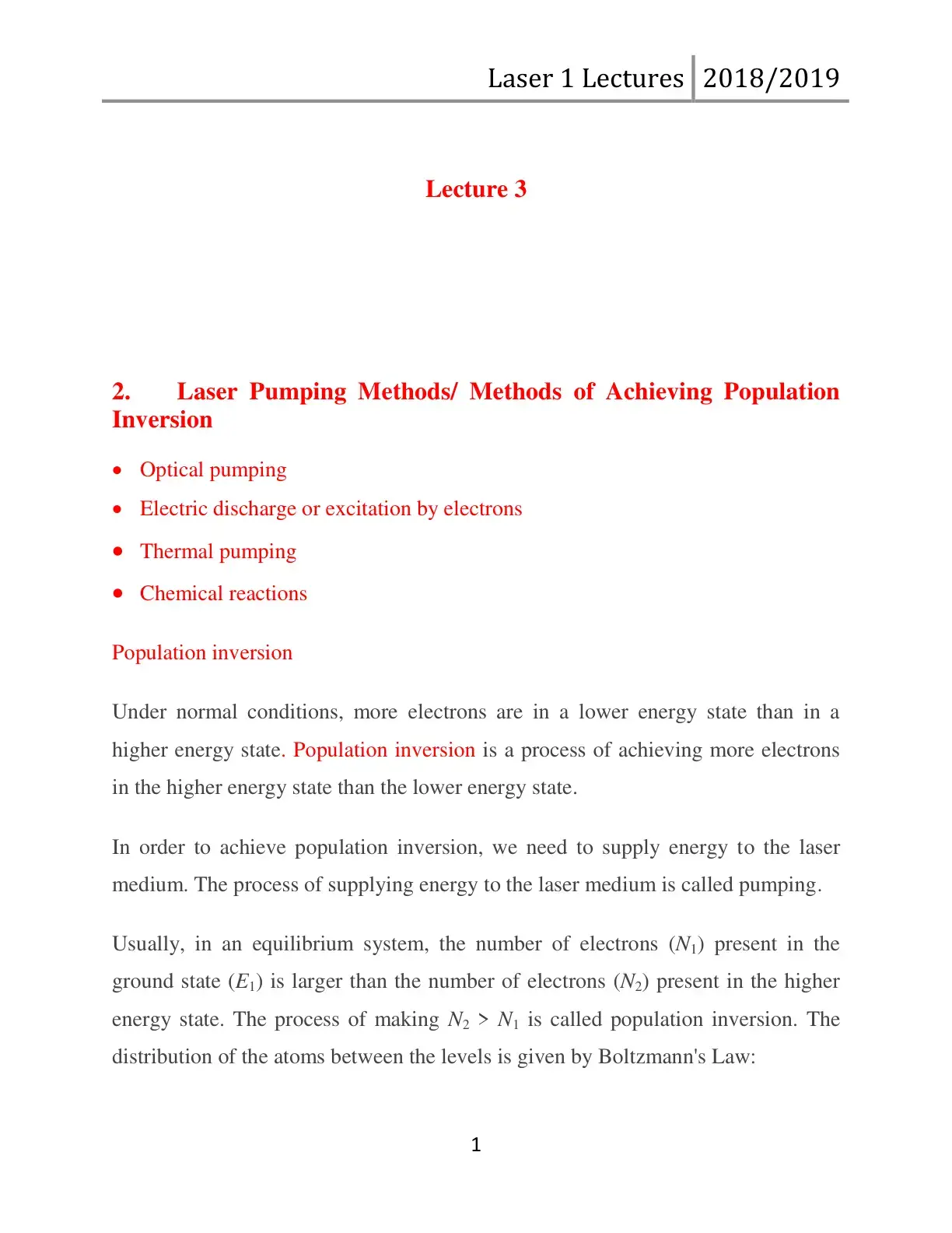 غلاف كتاب Laser Pumping Methods