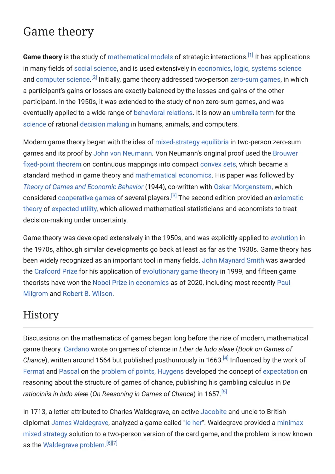 غلاف كتاب Game Theory
