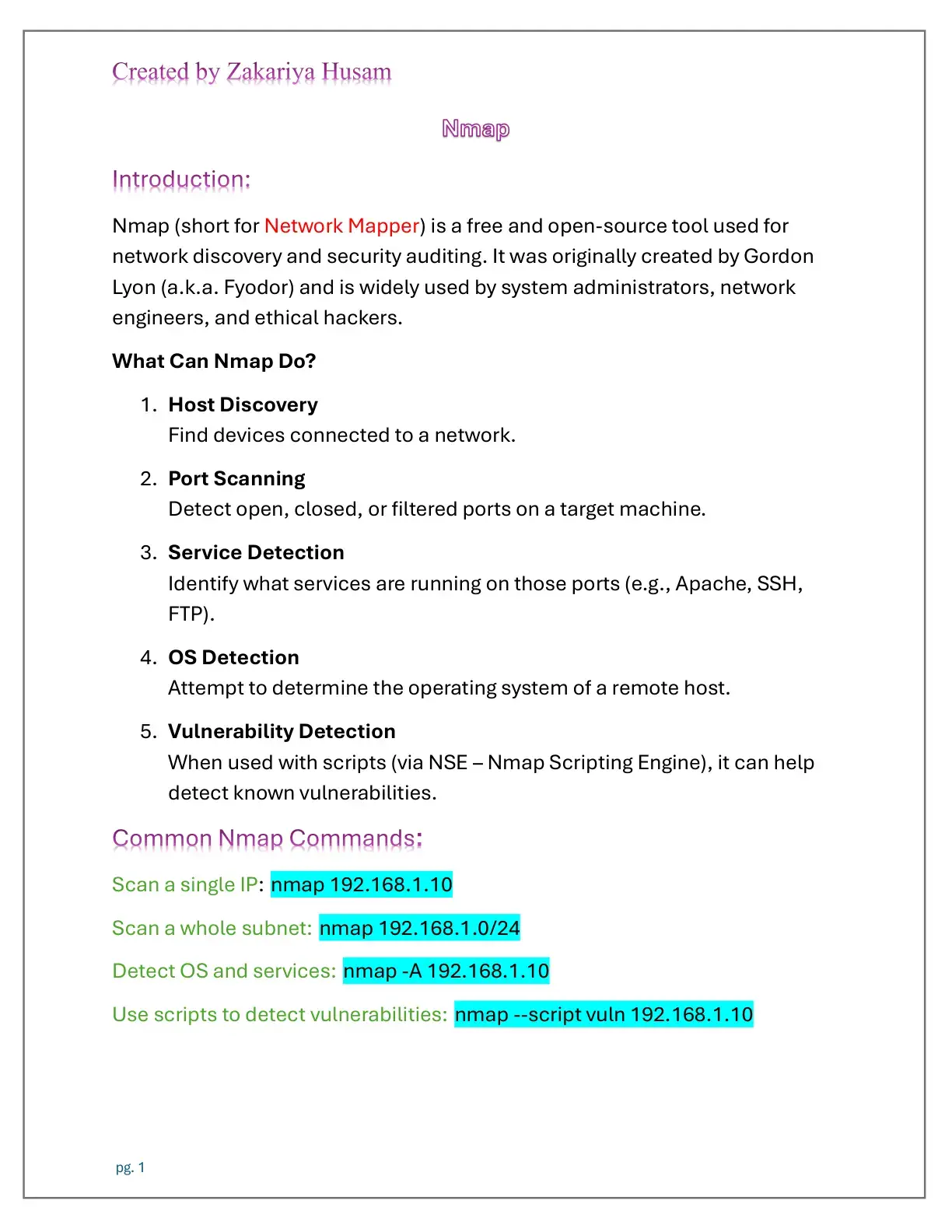 غلاف كتاب Nmap