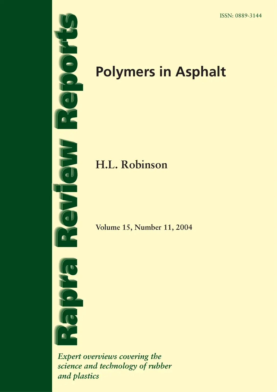 غلاف كتاب Polymers in Asphalt