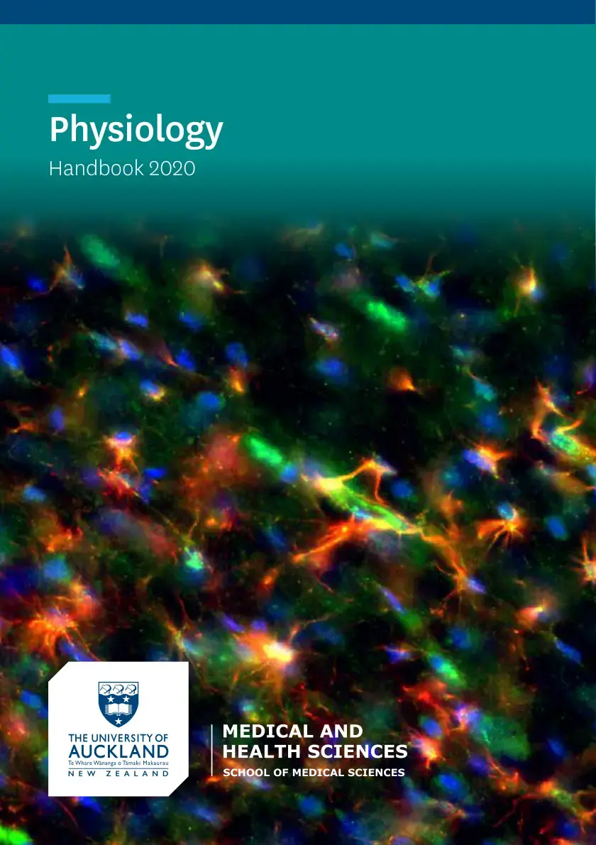 غلاف كتاب Physiology Handbook 2020
