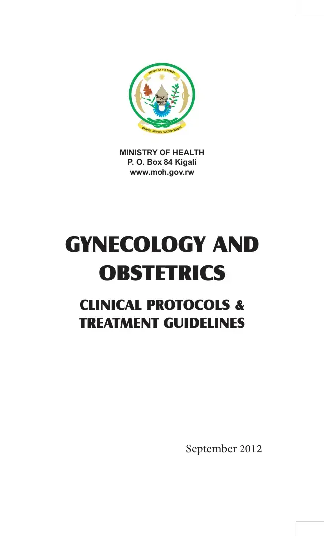 غلاف كتاب GYNECOLOGY AND OBSTETRICS CLINICAL PROTOCOLS & TREATMENT GUIDELINES