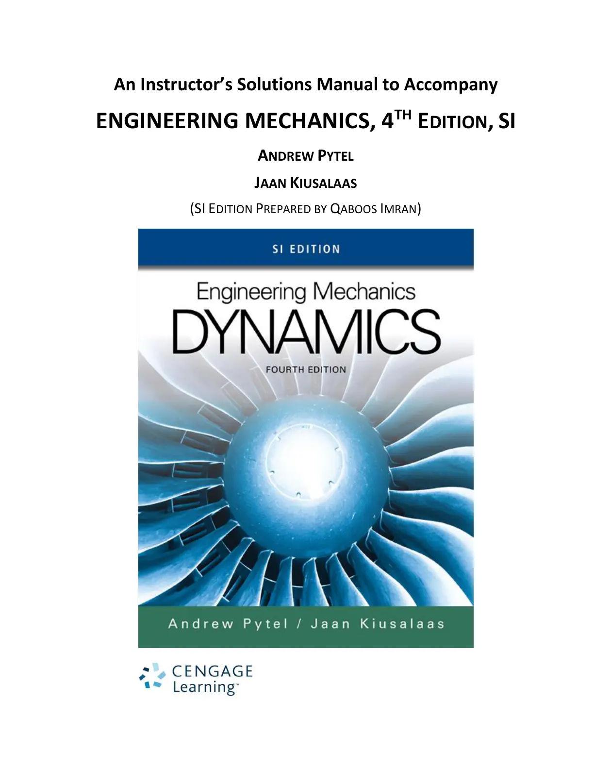 غلاف كتاب Engineering Mechanics, DYNAMICS, FOURTH EDITION