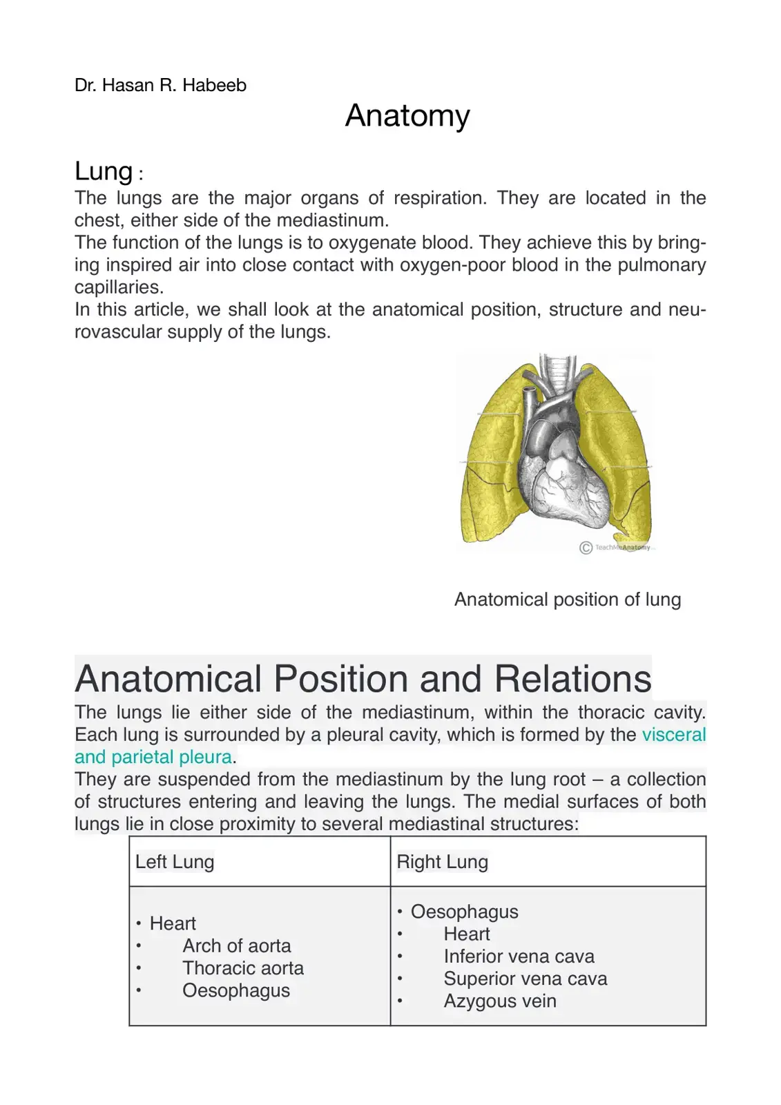 غلاف كتاب Anatomy Lung