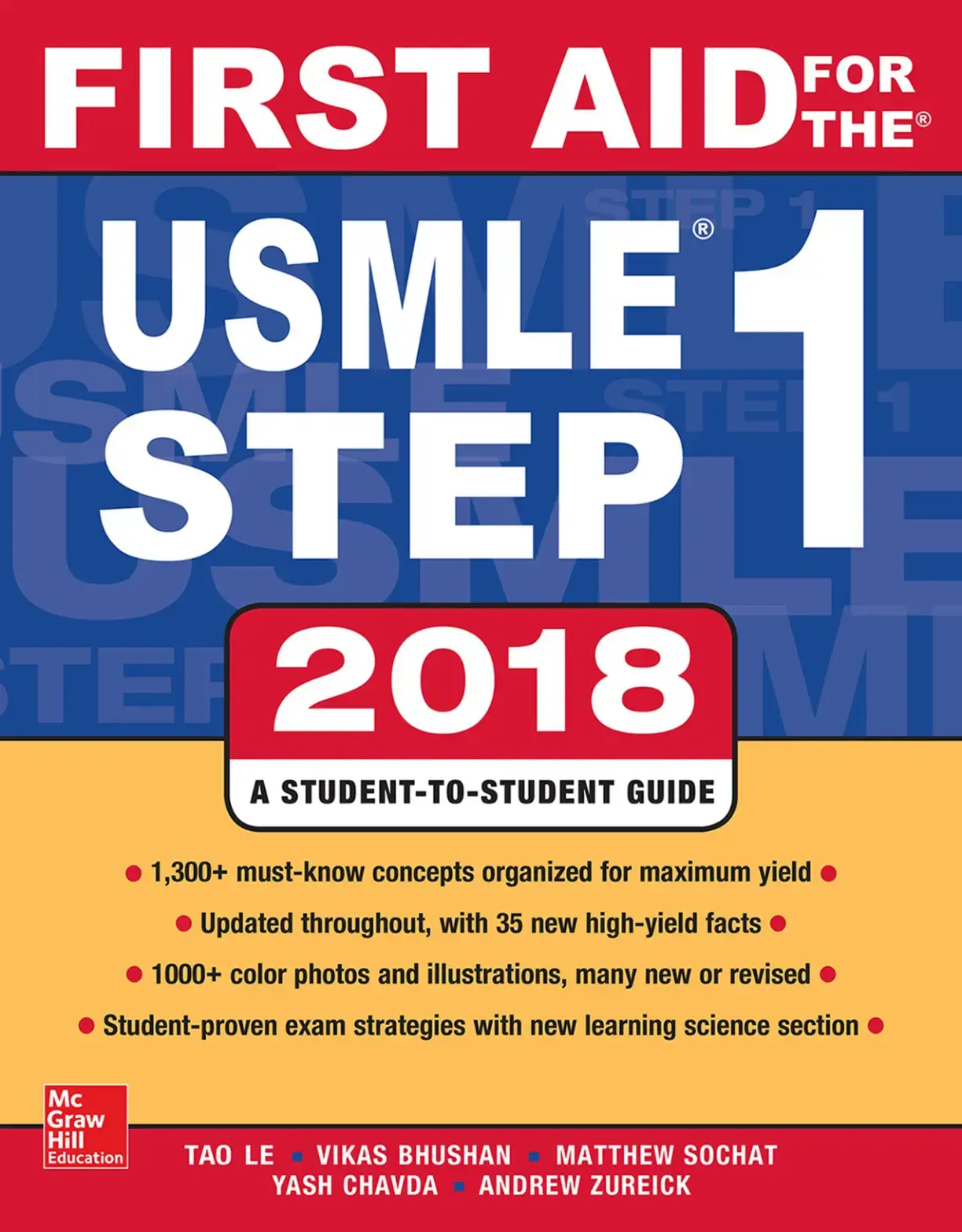 غلاف كتاب First Aid for the USMLE Step 1 2018