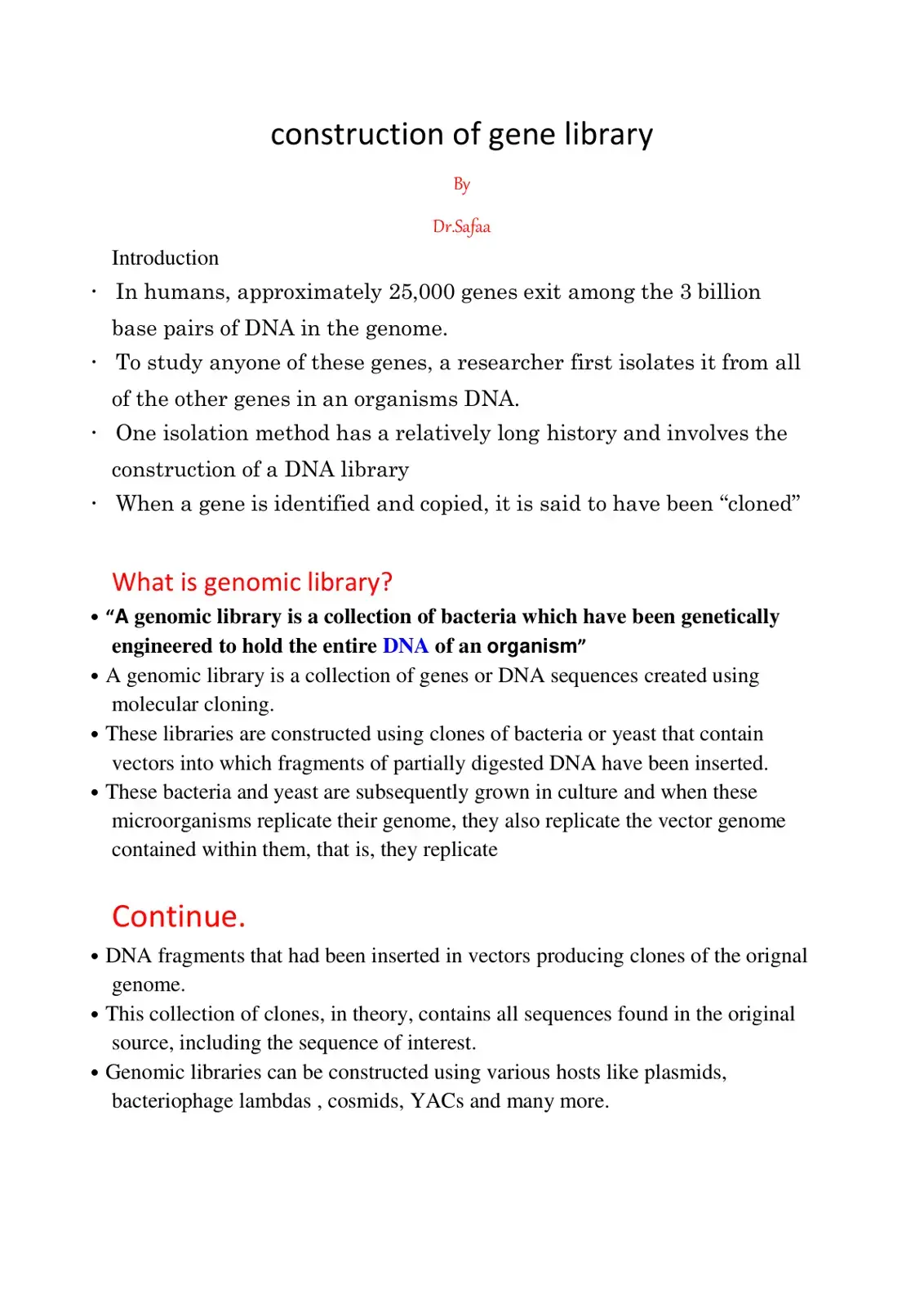 غلاف كتاب construction of gene library