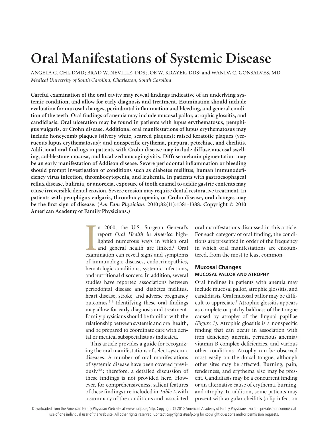 غلاف كتاب Oral Manifestations of Systemic Disease