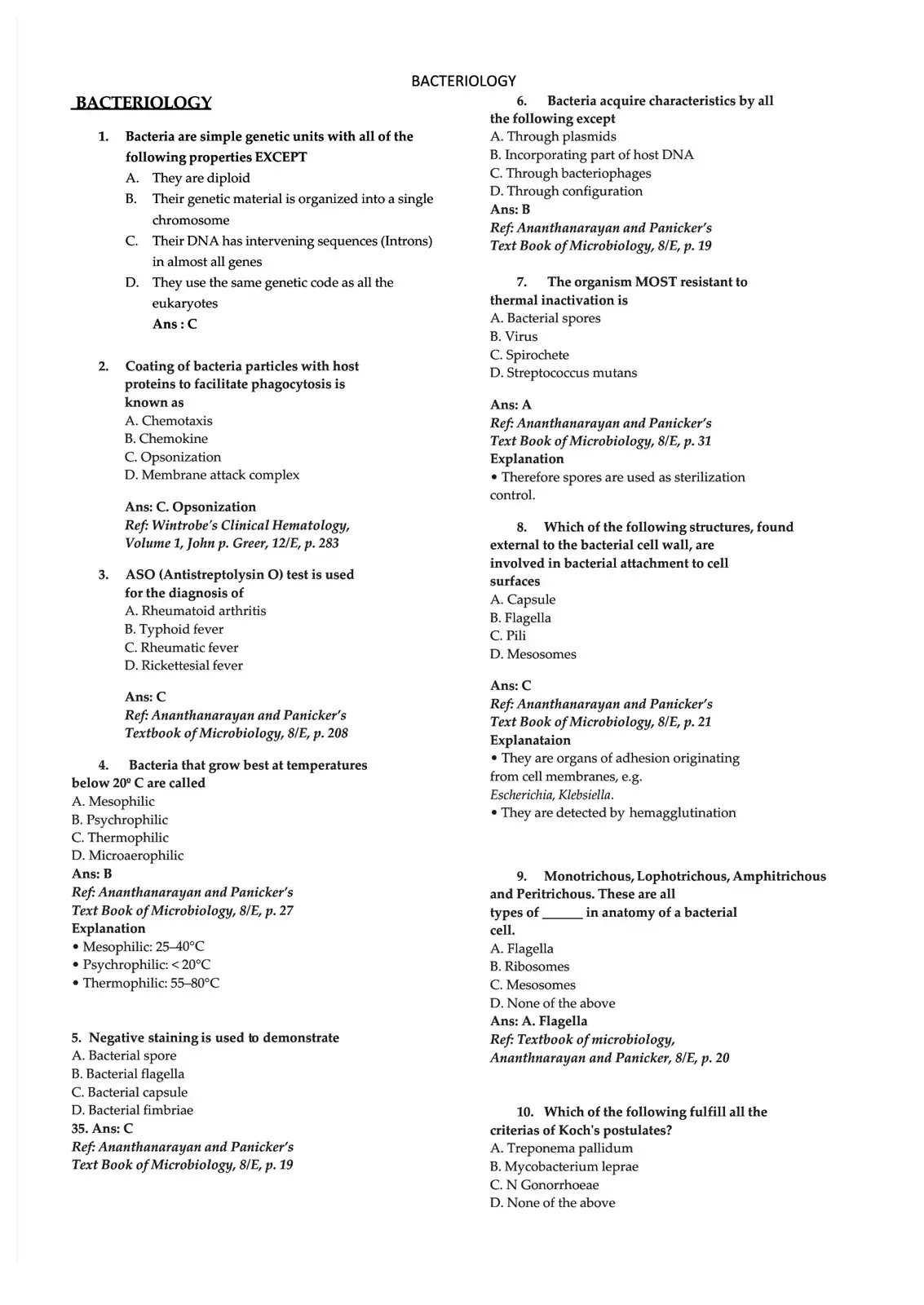 غلاف كتاب BACTERIOLOGY