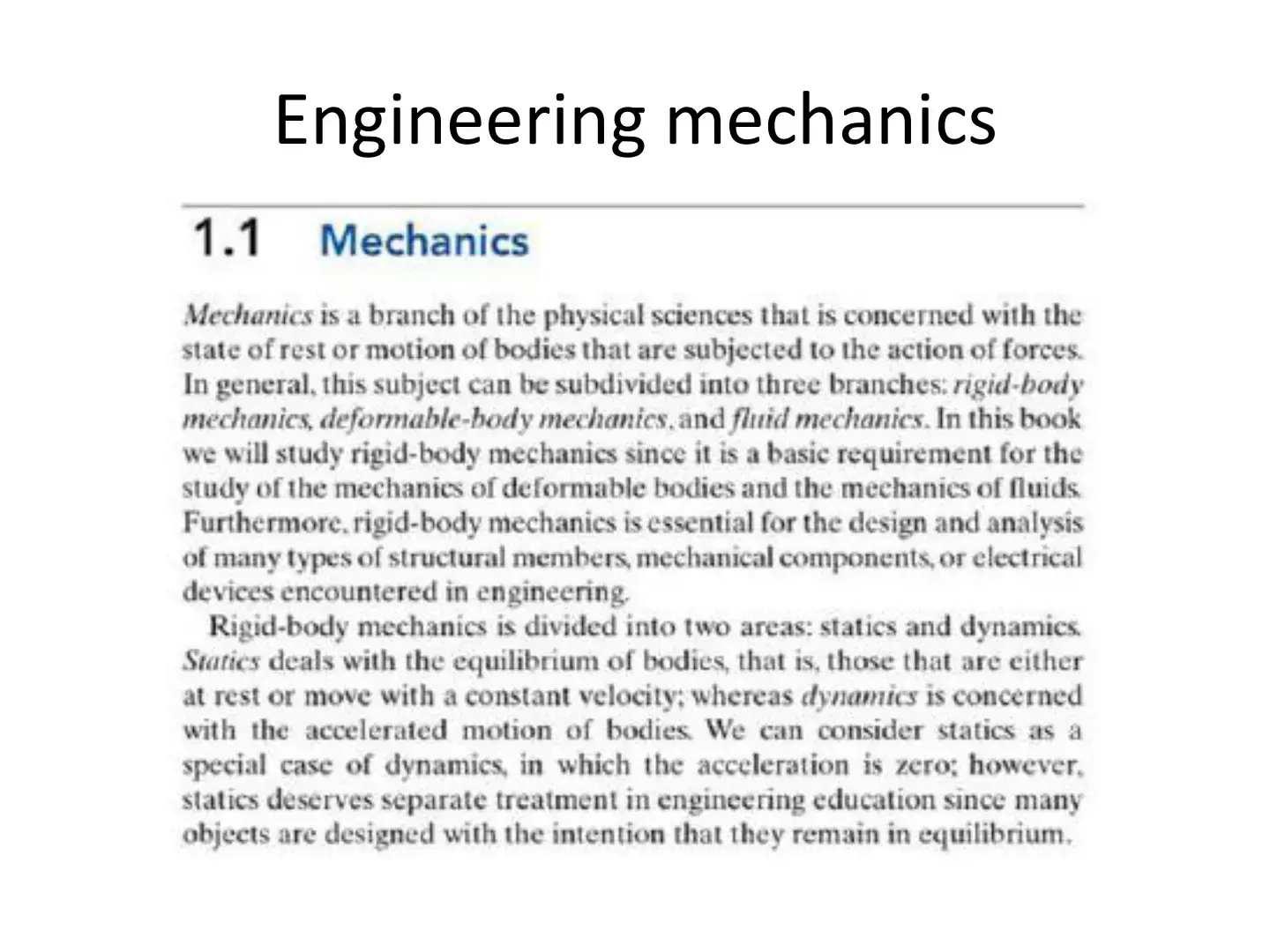 غلاف كتاب Engineering mechanics
